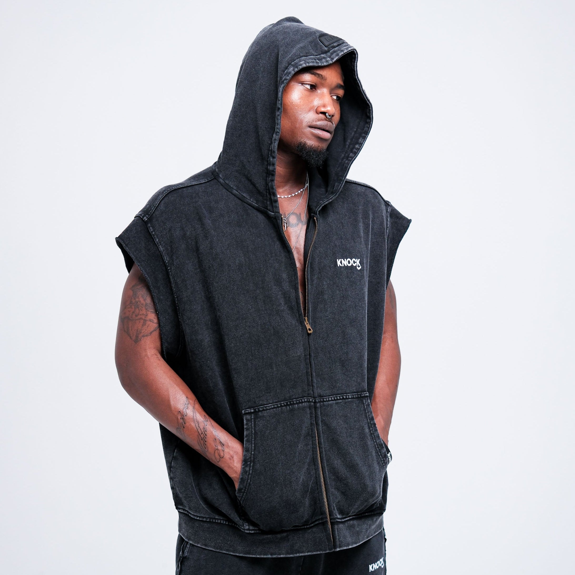 BLACKOUT HOODED VEST