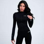 SKIN FIT ZIP - UP JACKET | BLACK