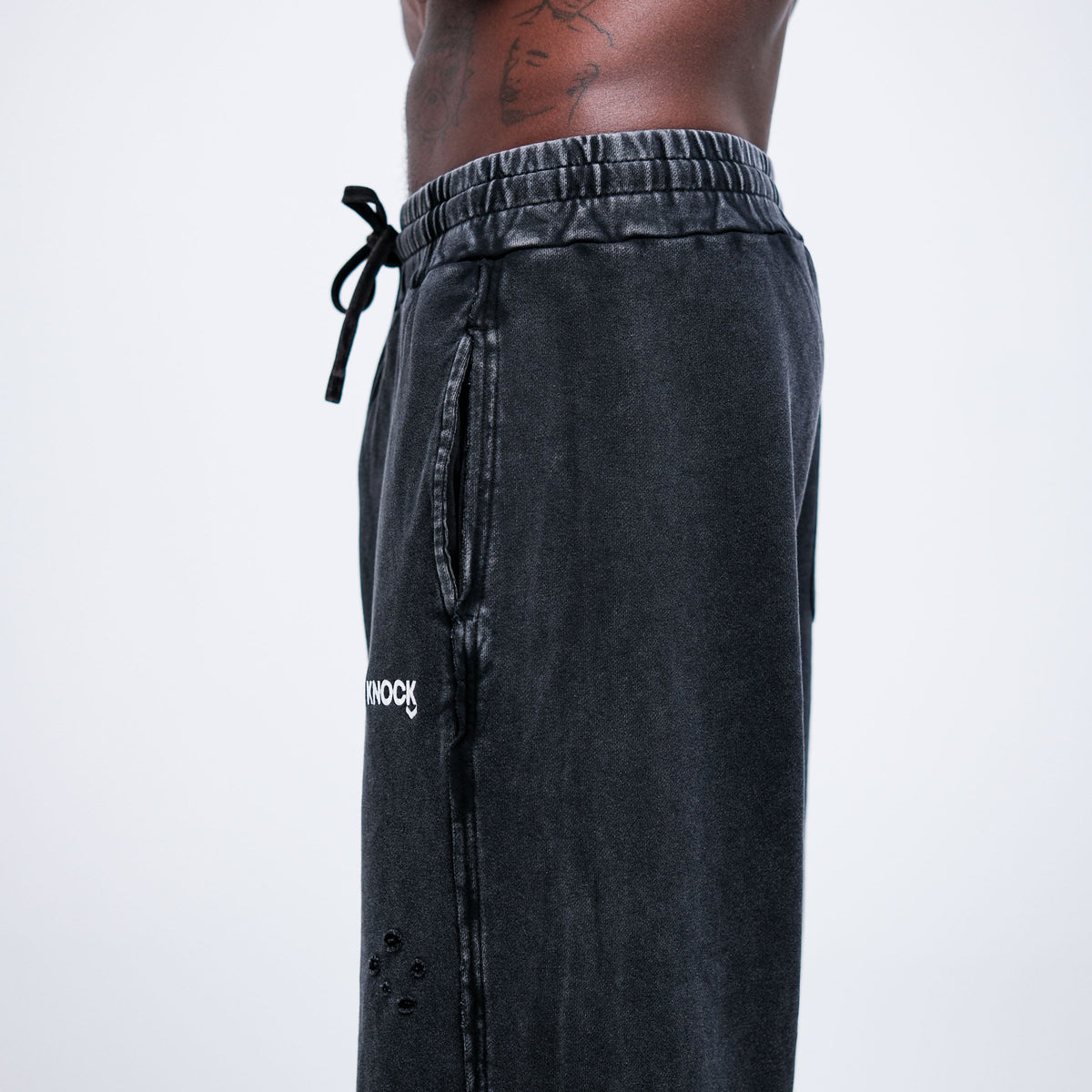 TIESAUS KIRPIMO VINTAGE TERRY JOGGERS TIPO JUODOS KELNĖS 