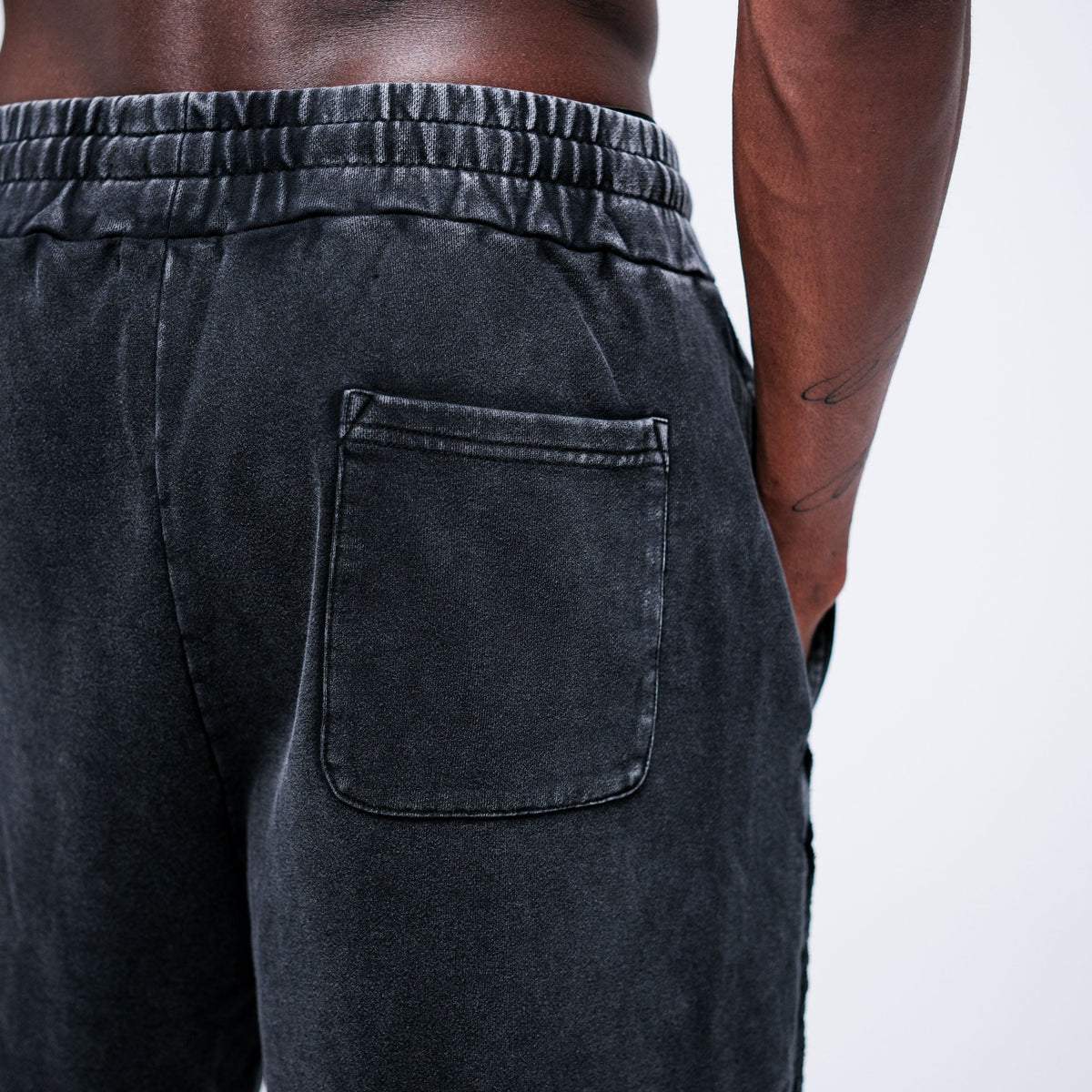 TIESAUS KIRPIMO VINTAGE TERRY JOGGERS TIPO JUODOS KELNĖS 