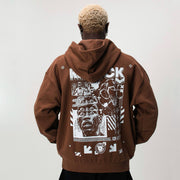 EMBRACE THE STRUGGLE SUPER HEAVY HOODIE BROWN
