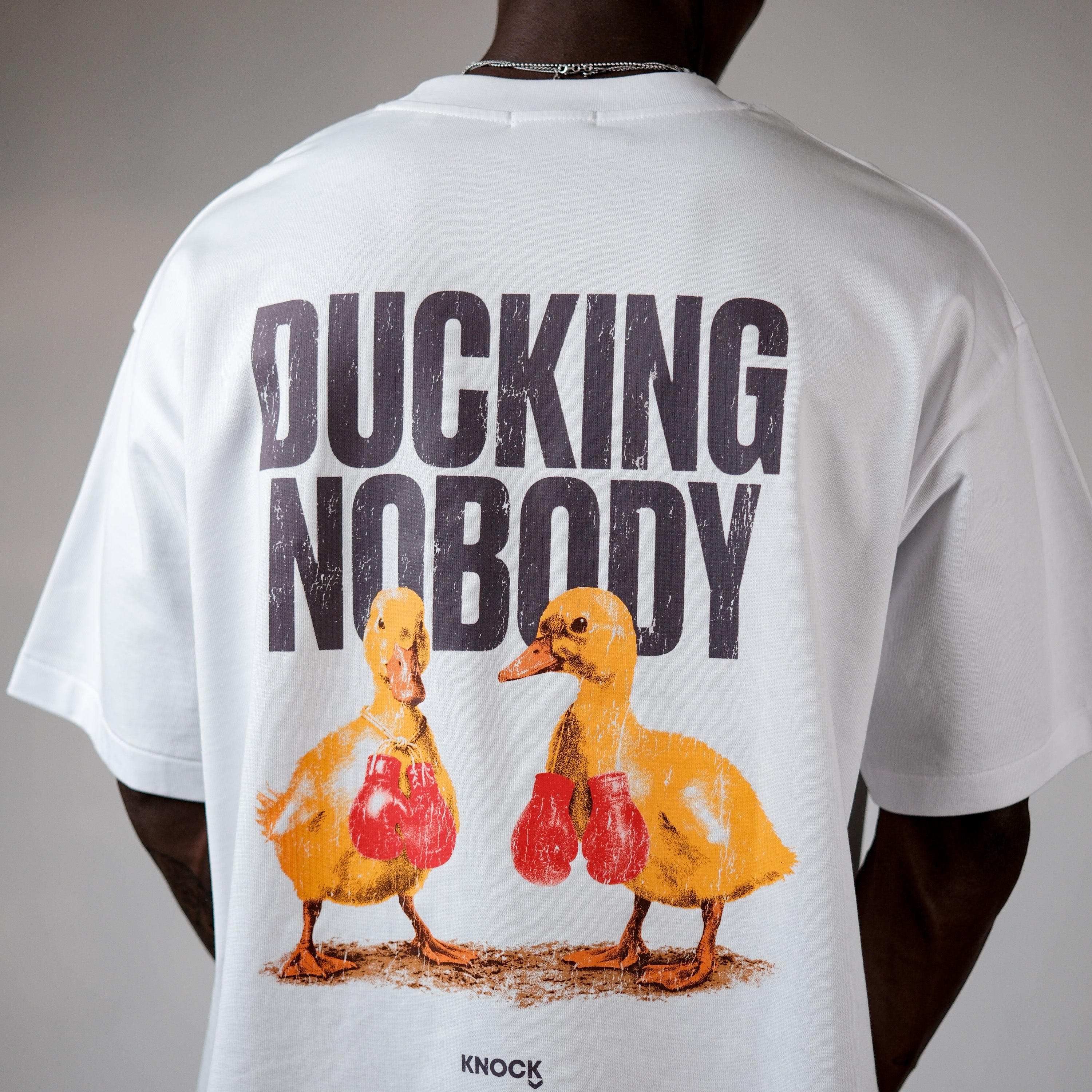 DUCKING NOBODY WHITE TEE