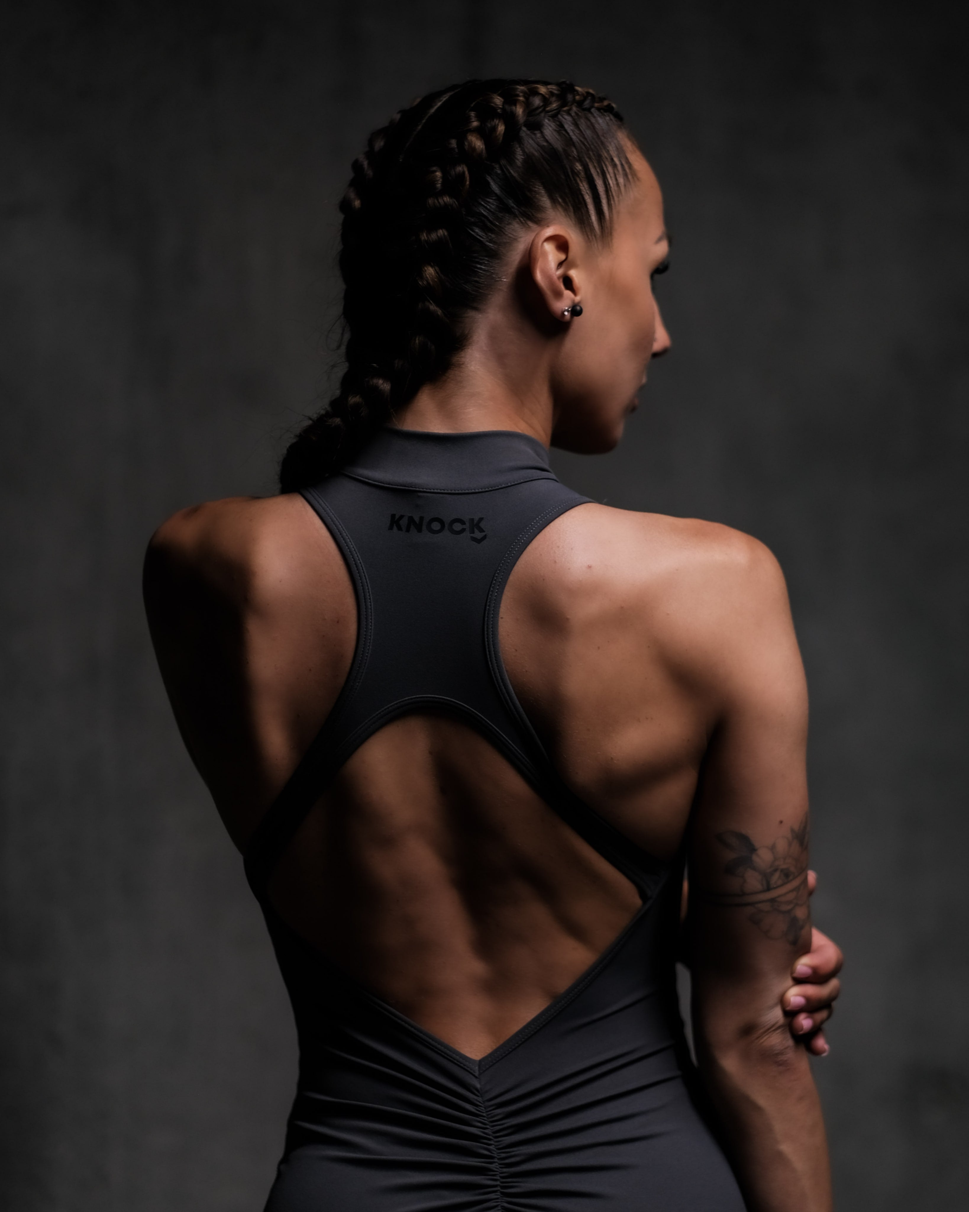 SCULPTED FIT ONE - PIECE JUMPSUIT GREY