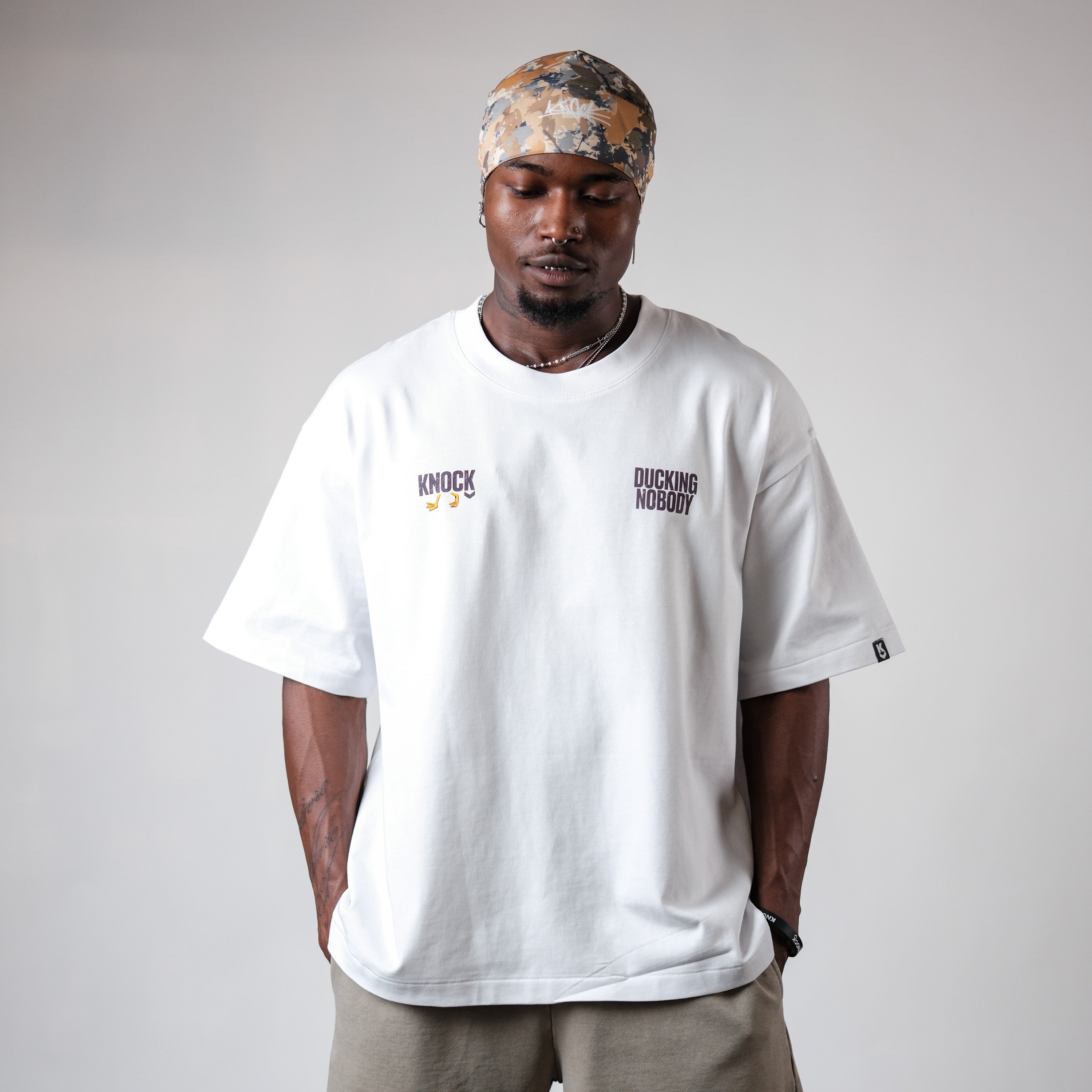 DUCKING NOBODY WHITE TEE