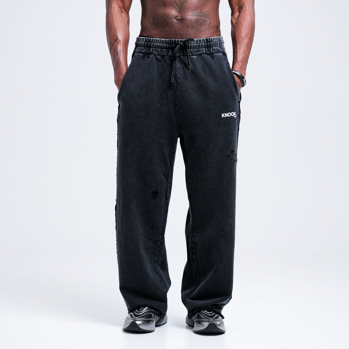 TIESAUS KIRPIMO VINTAGE TERRY JOGGERS TIPO JUODOS KELNĖS 