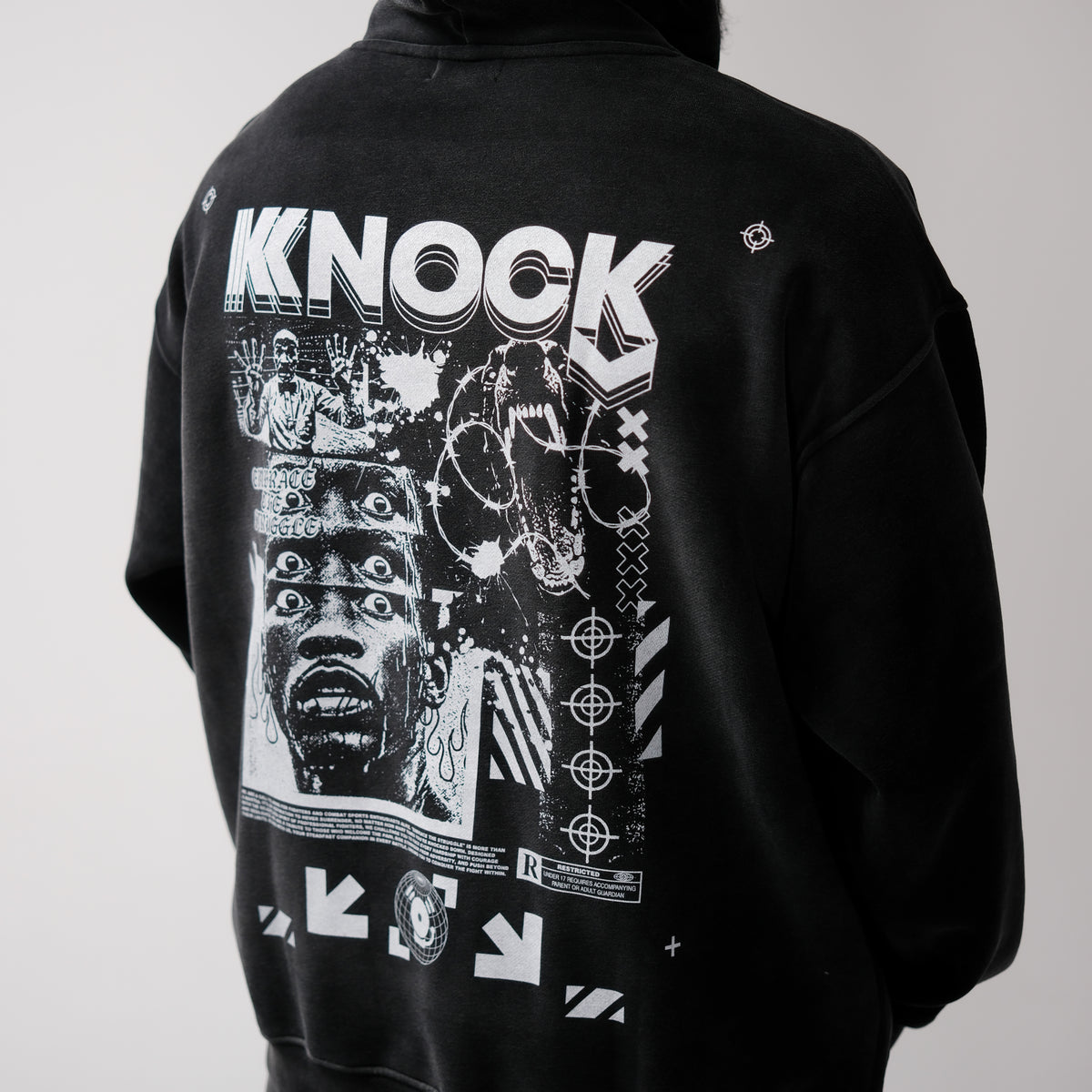 EMBRACE THE STRUGGLE OVERSIZED FADE HOODIE