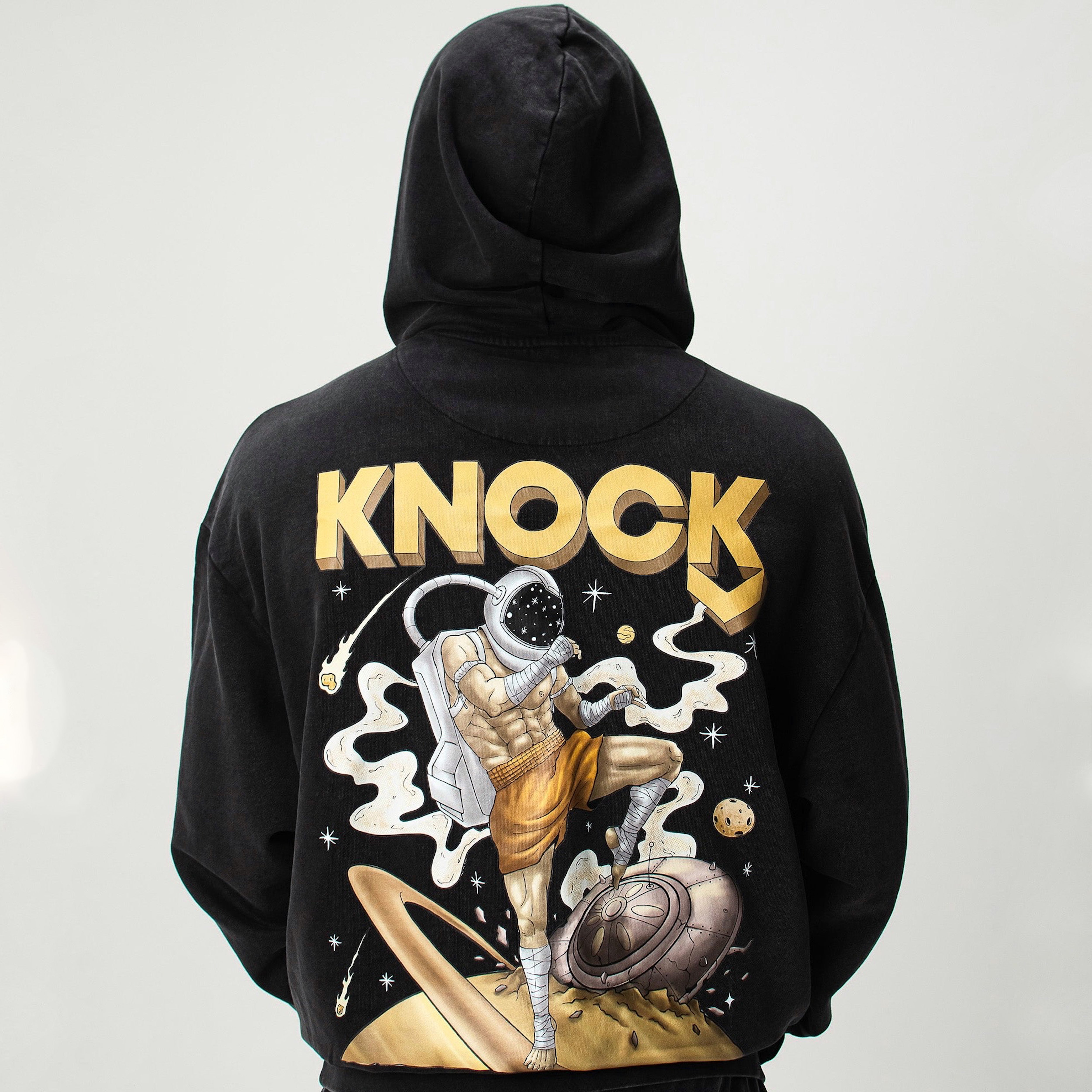 ASTROKNEE 2.0 OVERSIZED HOODIE - BLACK