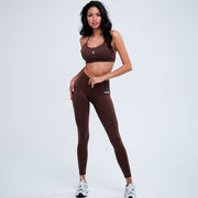 SKIN FIT LEGGINGS | BROWN