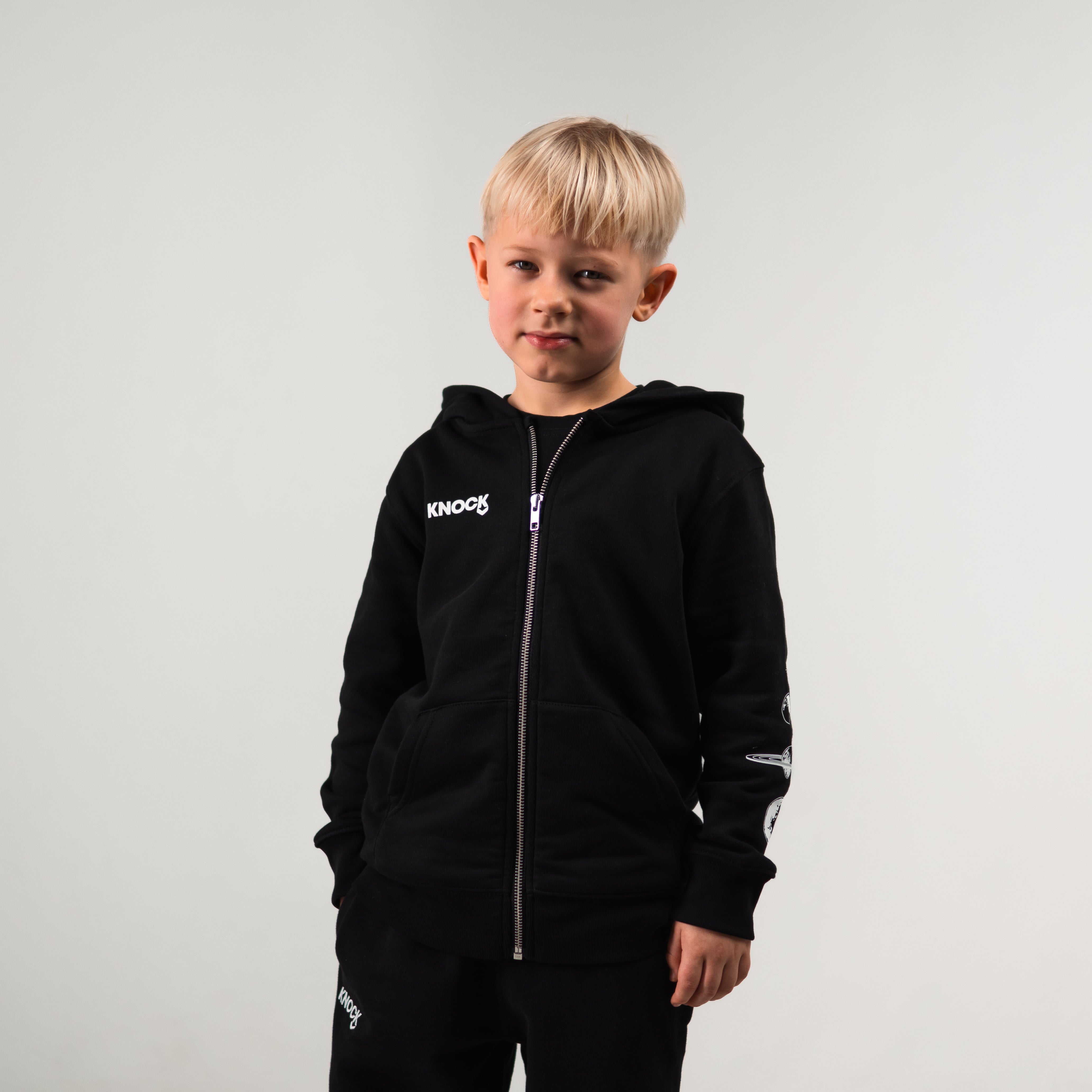 KIDS ASTROHIP ZIP HOODIE BLACK