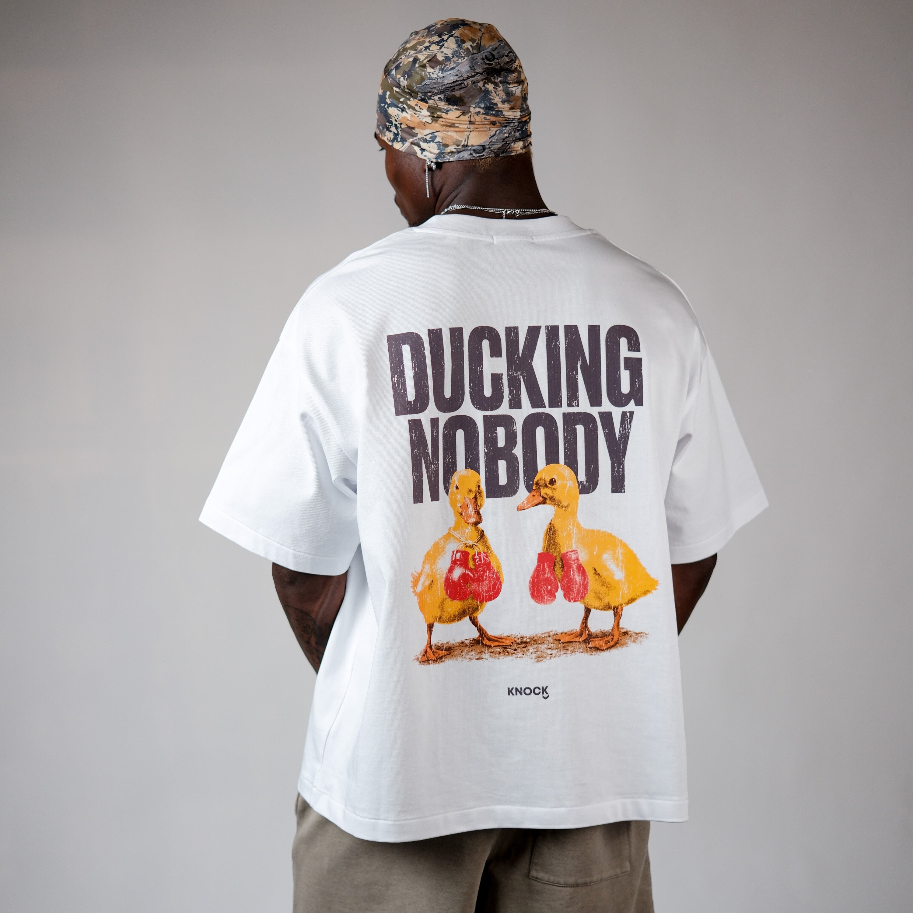 DUCKING NOBODY WHITE TEE