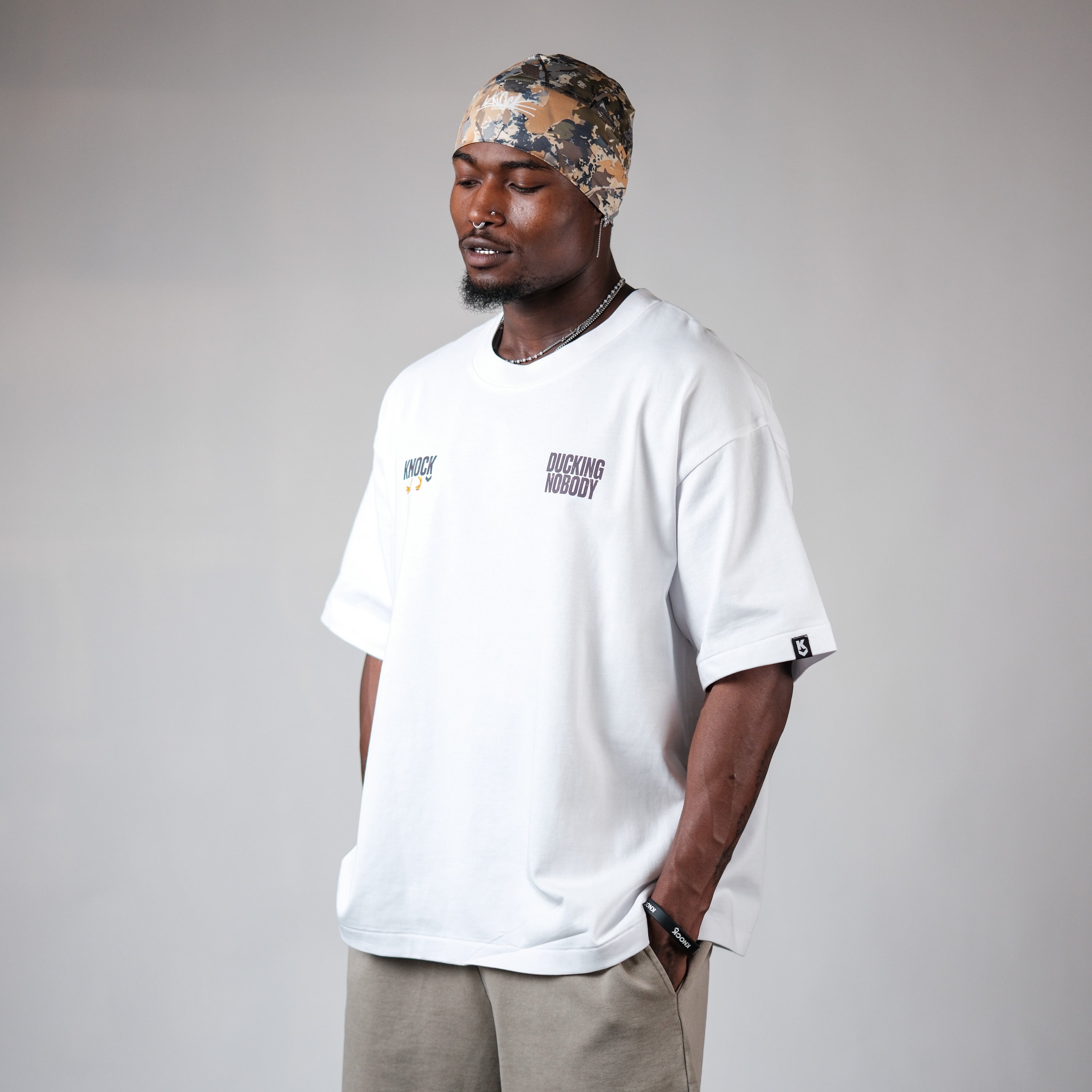DUCKING NOBODY WHITE TEE