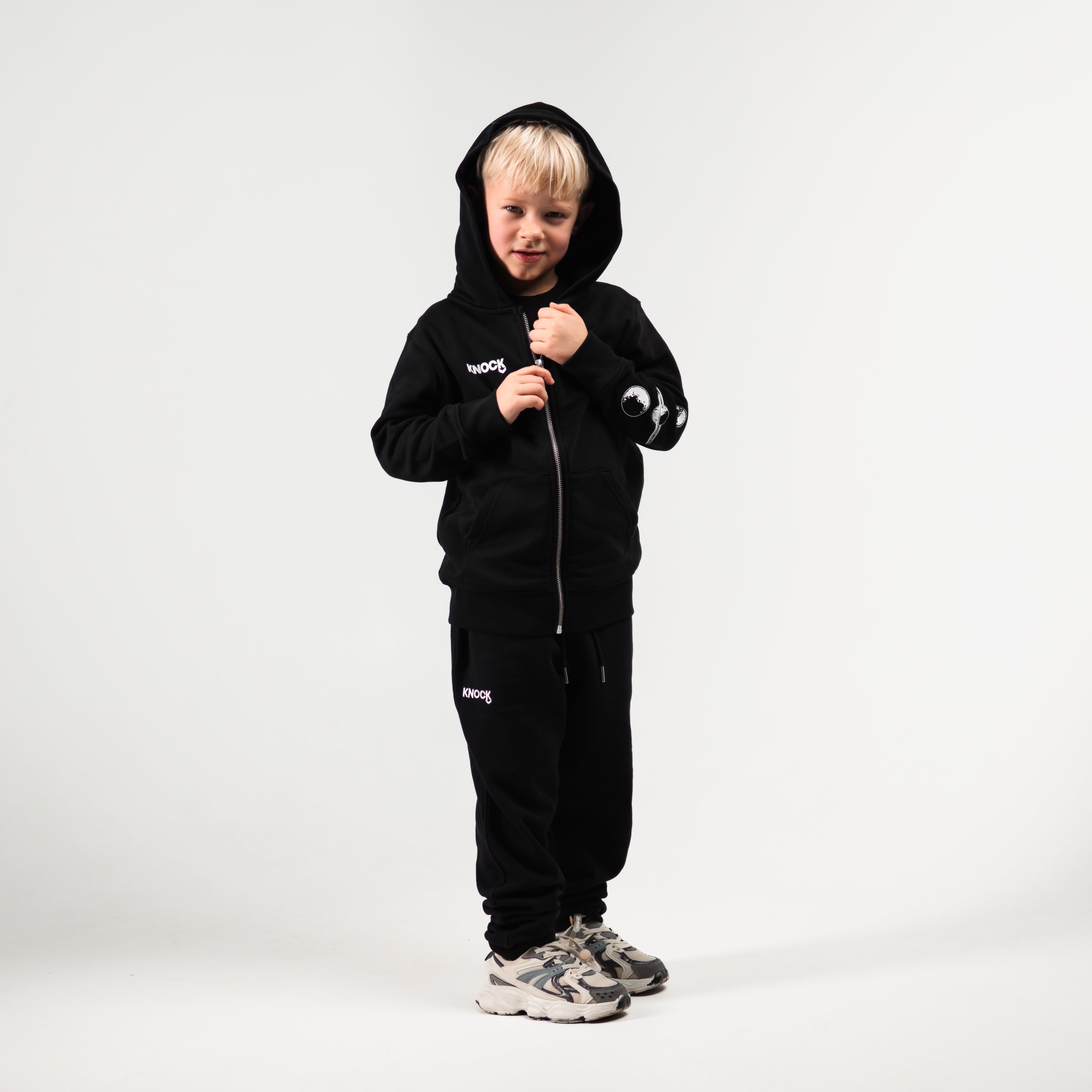 KIDS ASTROHIP ZIP HOODIE BLACK
