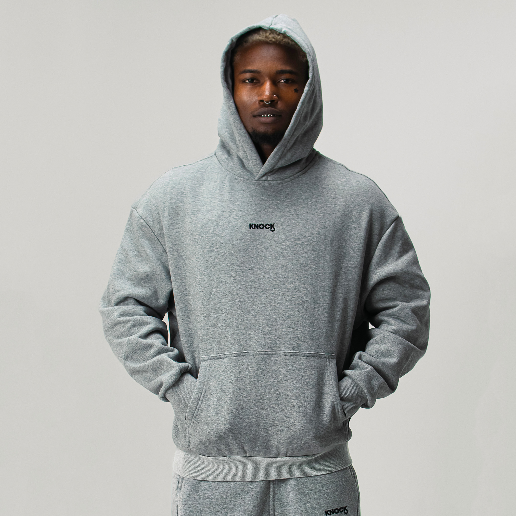 EMBRACE THE STRUGGLE SUPER HEAVY HOODIE GREY