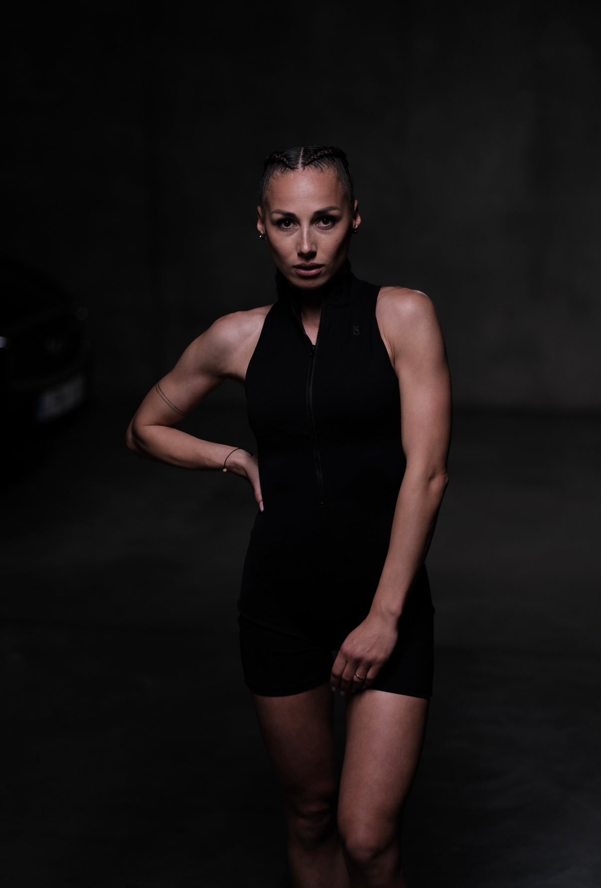 SCULPTED FIT ONE - PIECE JUMPSUIT BLACK