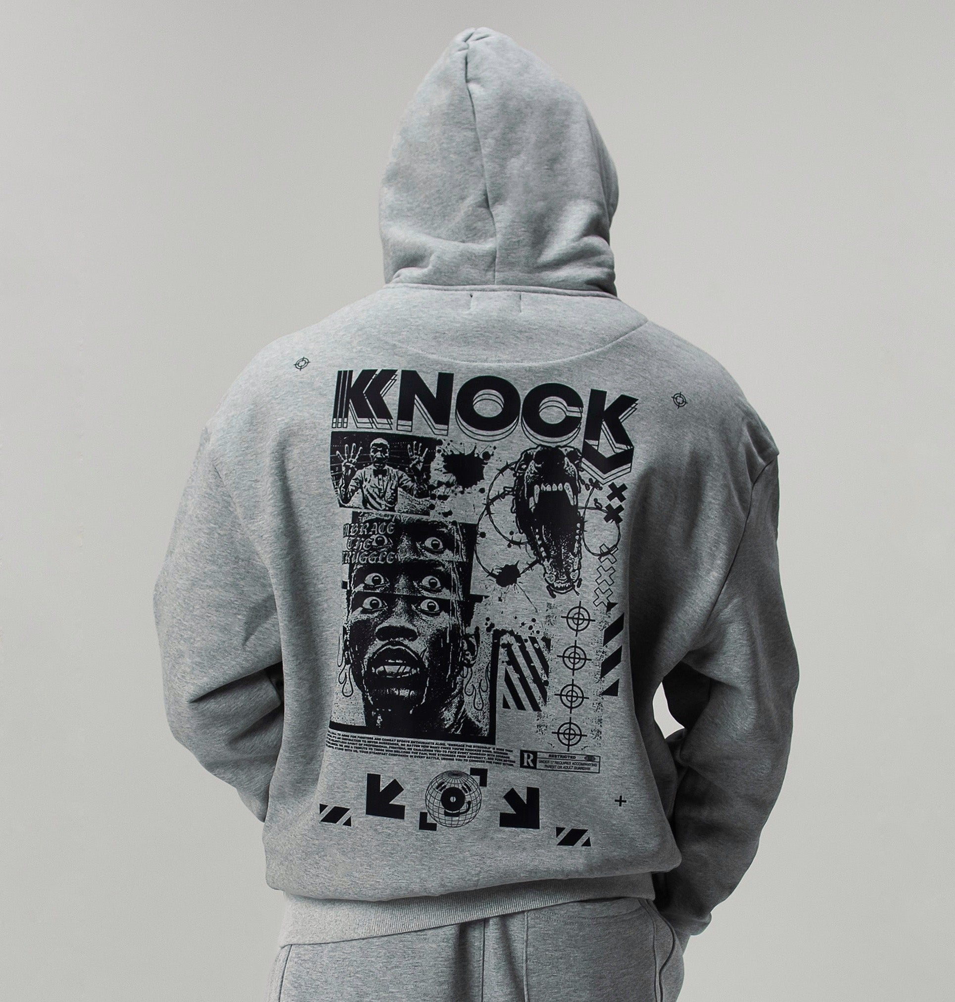 EMBRACE THE STRUGGLE SUPER HEAVY HOODIE GREY