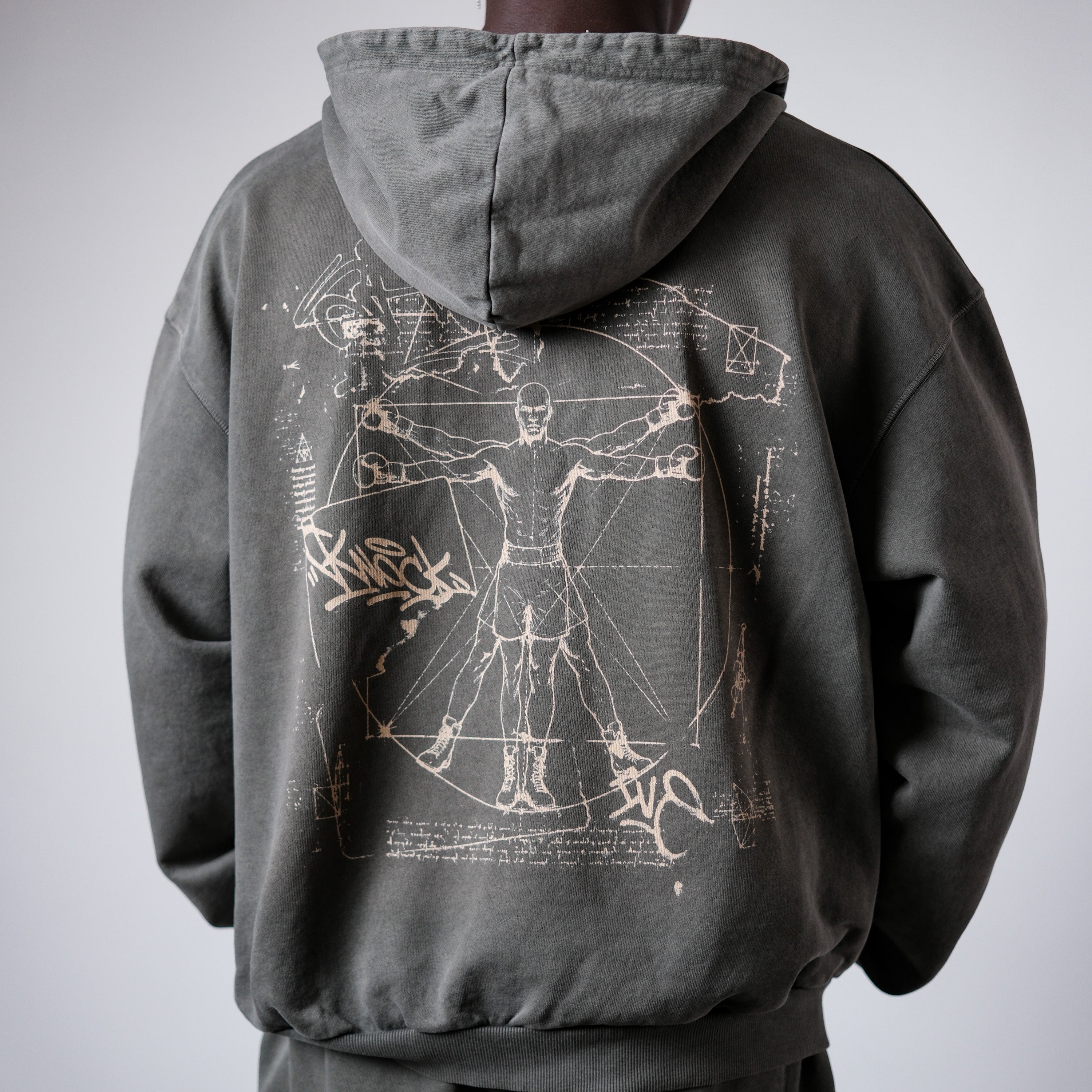 ASCENSION VINTAGE OLIVE ZIP HOODIE