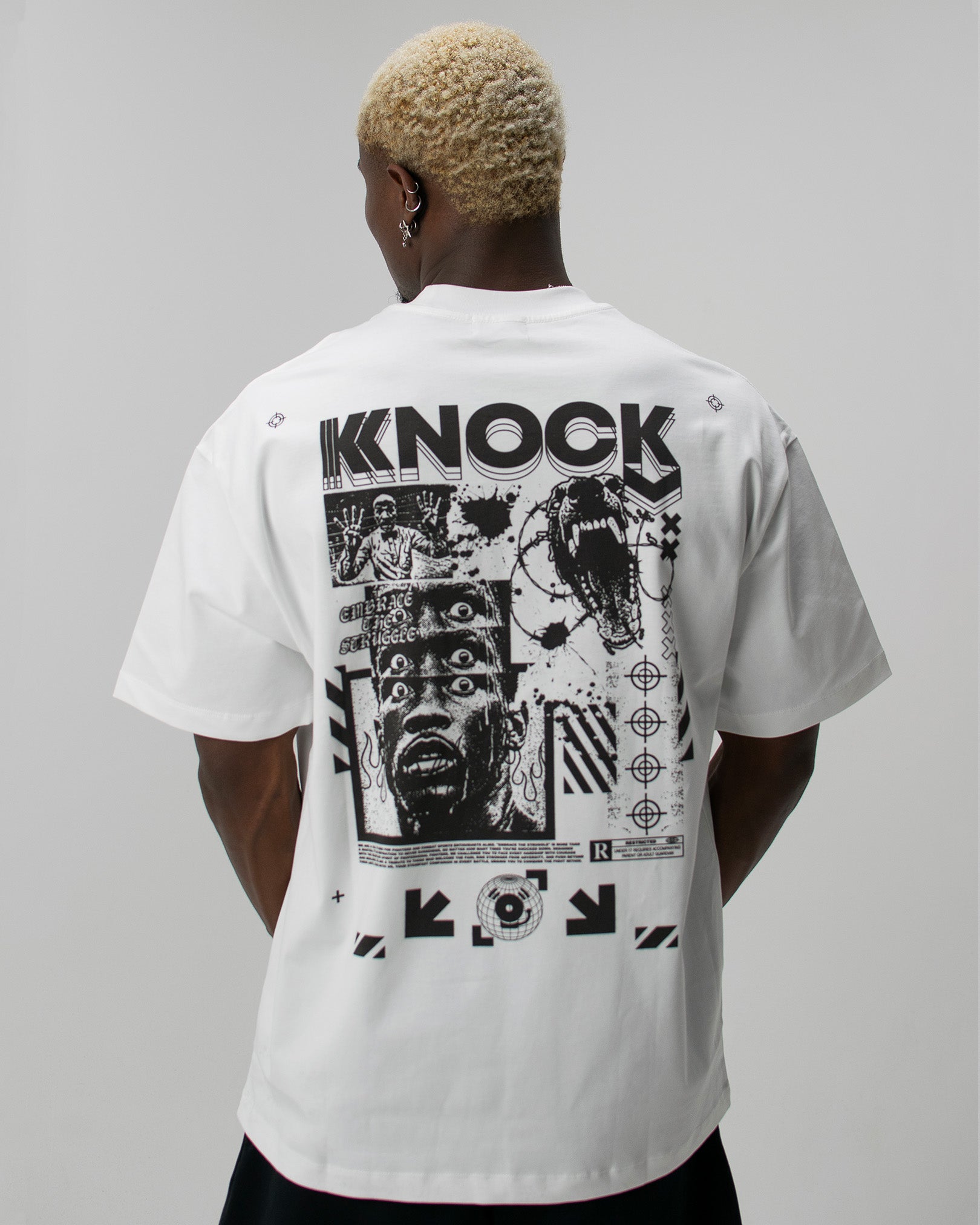 EMBRACE THE STRUGGLE OVERSIZED HEAVY TEE WHITE