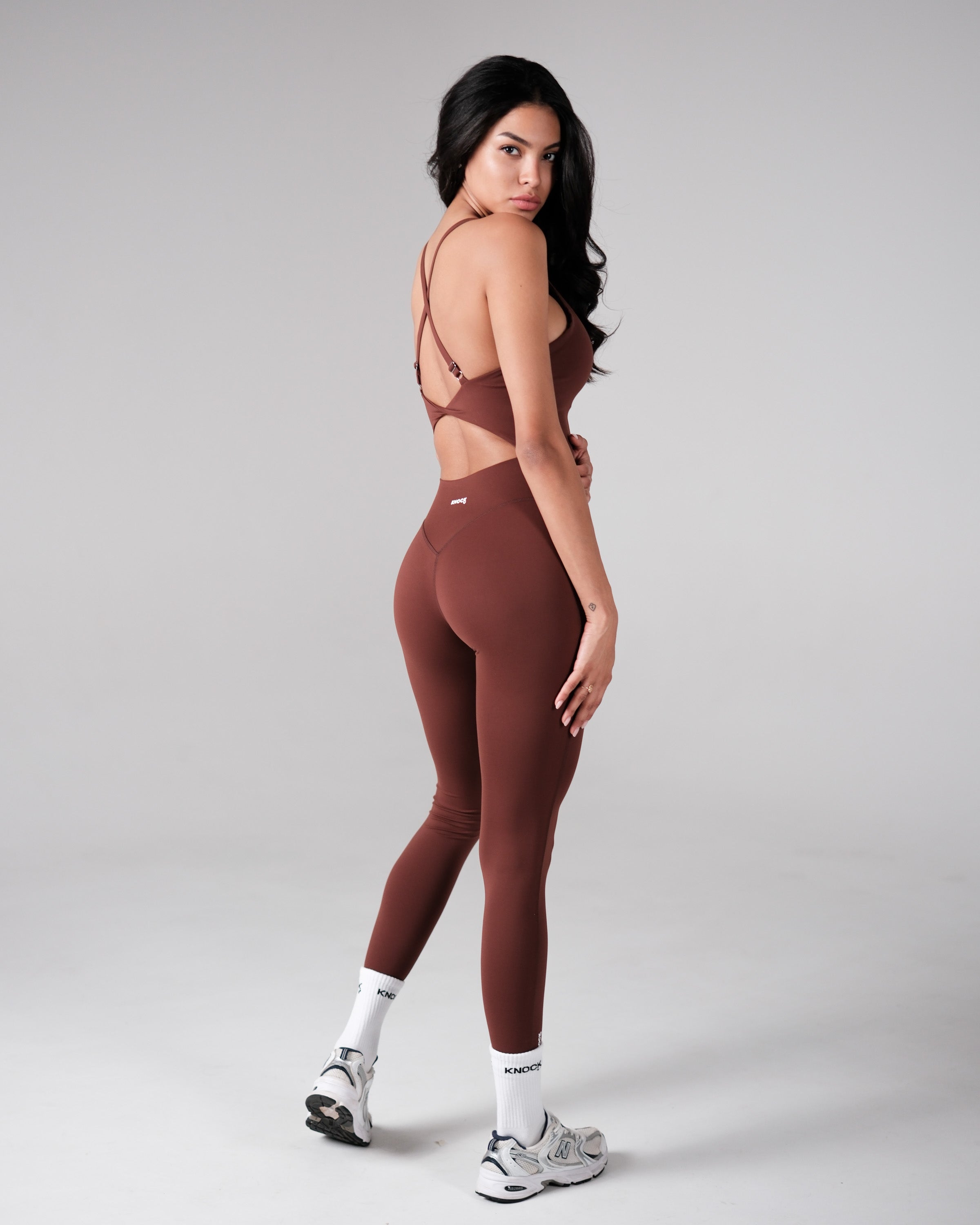 ONE - PIECE JUMPSUIT LONG BROWN