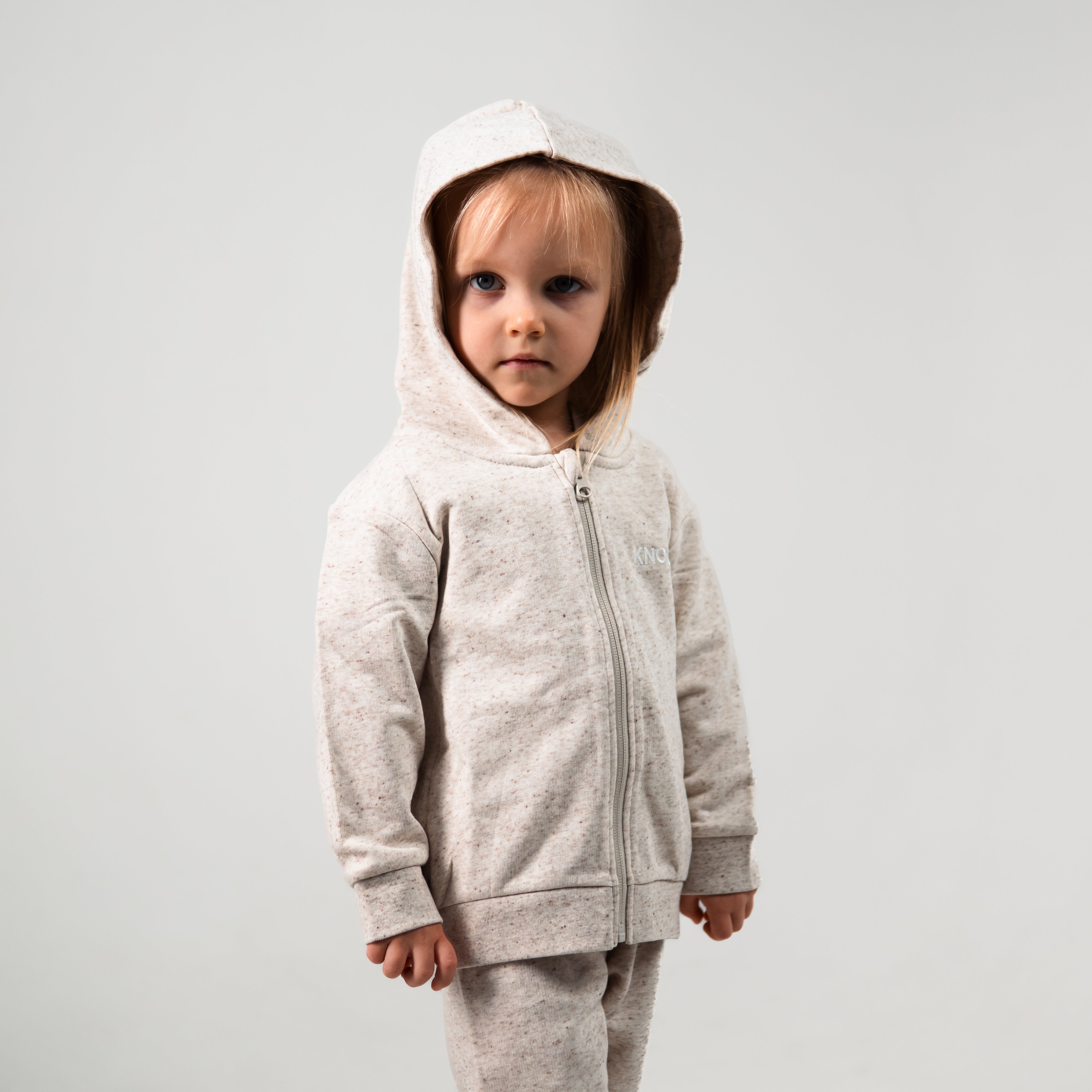 ASTROKNEE ZIP HOODIE BEIGE BABY