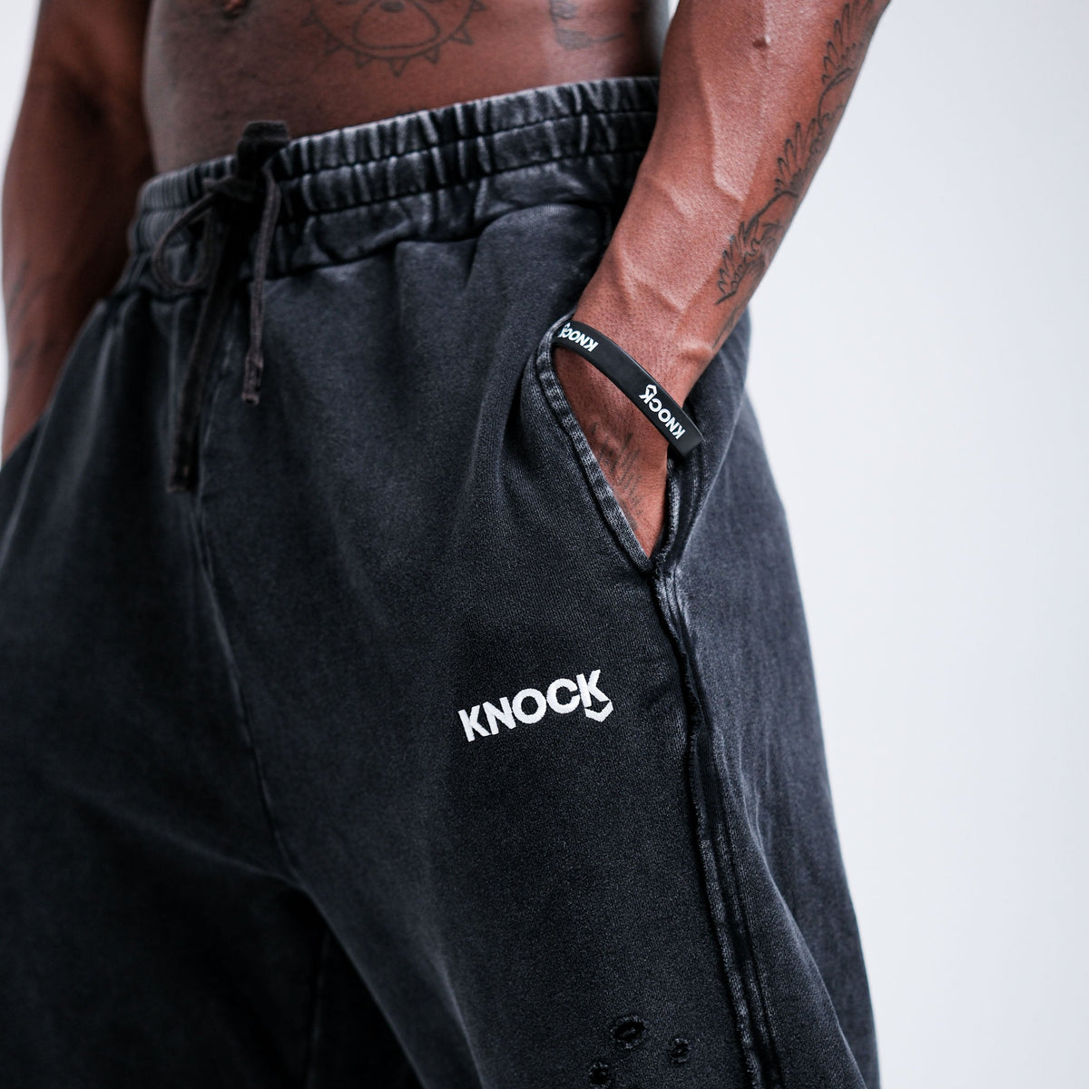 TIESAUS KIRPIMO VINTAGE TERRY JOGGERS TIPO JUODOS KELNĖS 