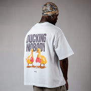 DUCKING NOBODY WHITE TEE