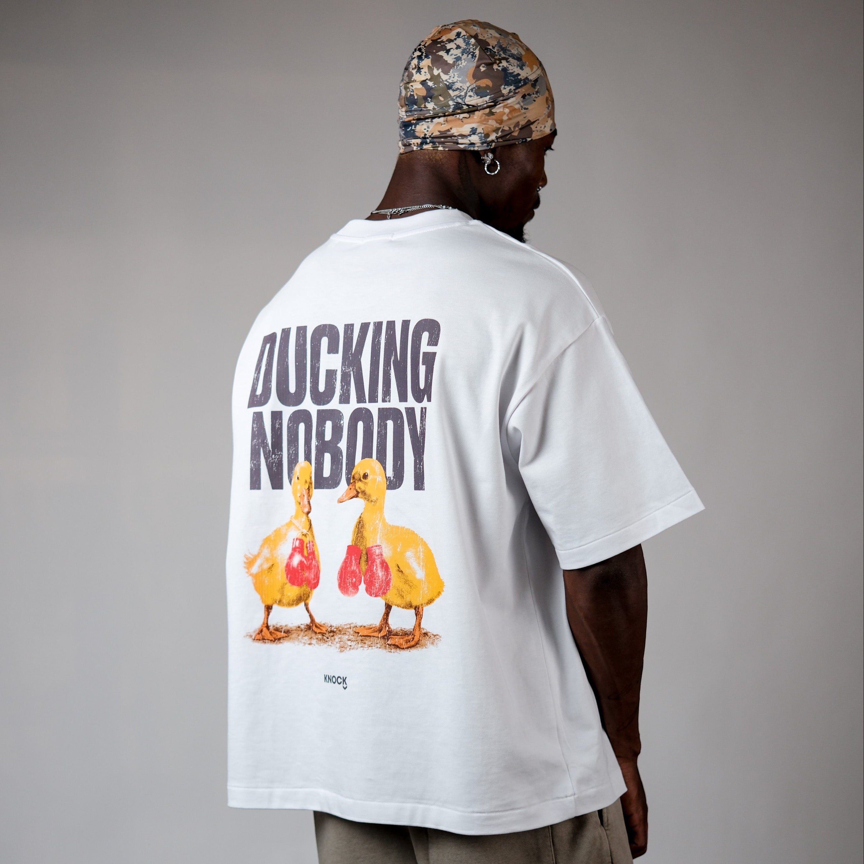 DUCKING NOBODY WHITE TEE