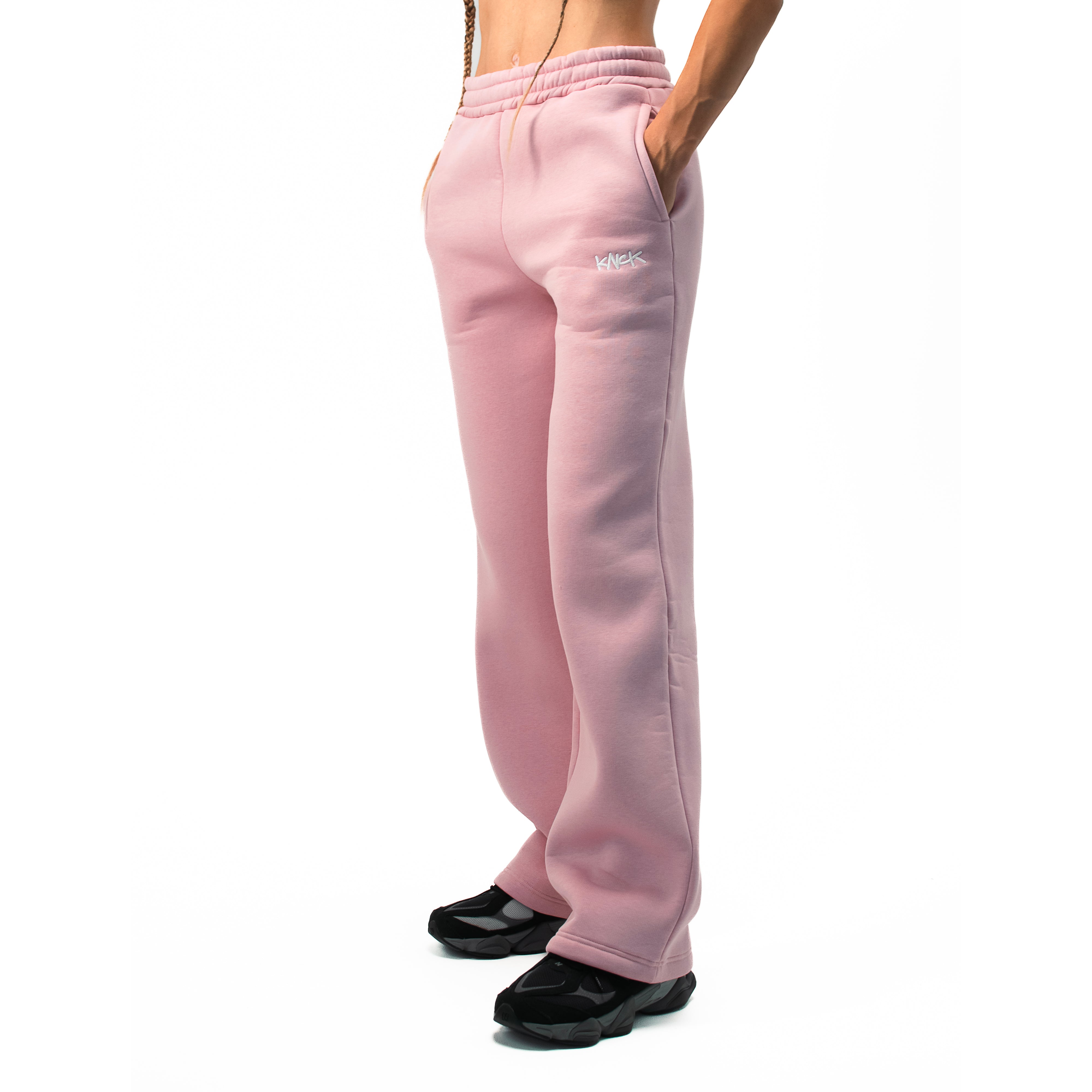 STRAIGHT - CUT JOGGERS PINK