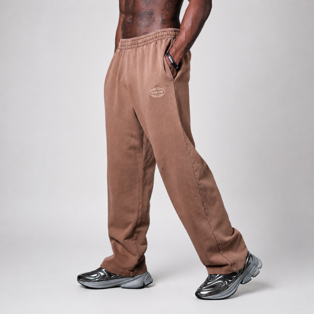 ASCENSION STRAIGHT CUT BROWN TAN JOGGERS