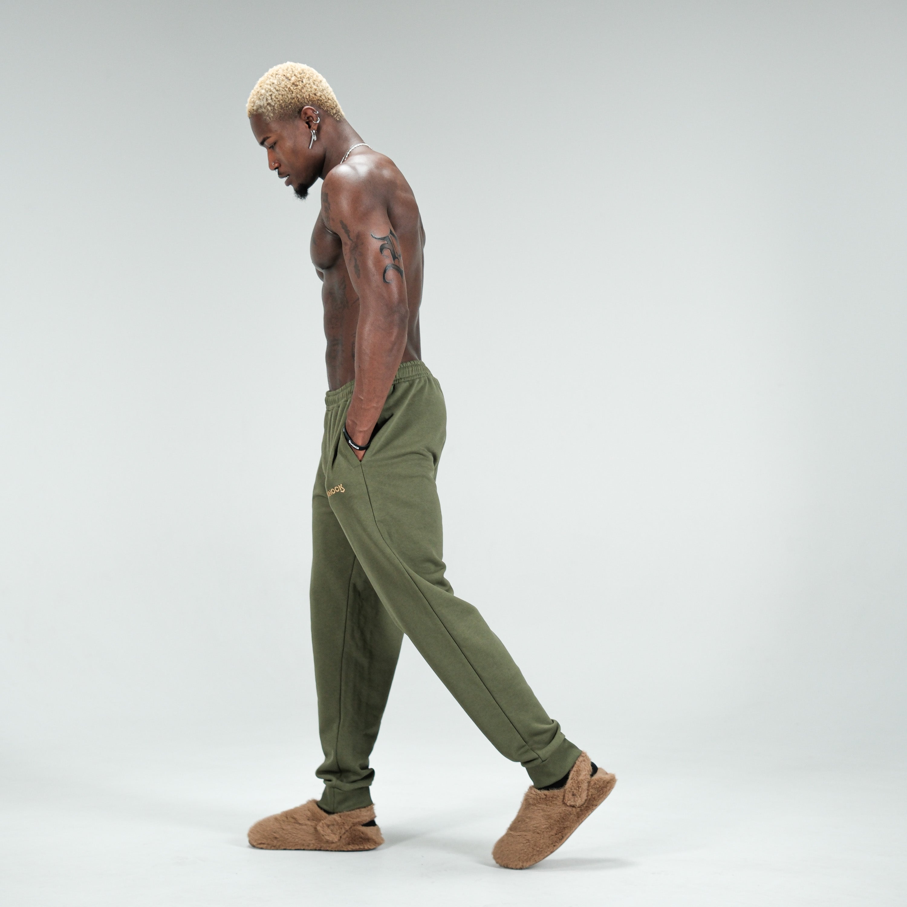 Khaki Terry Joggers