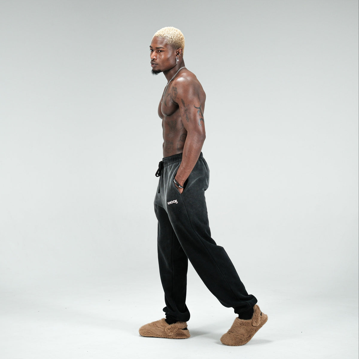 CUFFED FADE FLEECE JOGGERS | VINTAGE BLACK