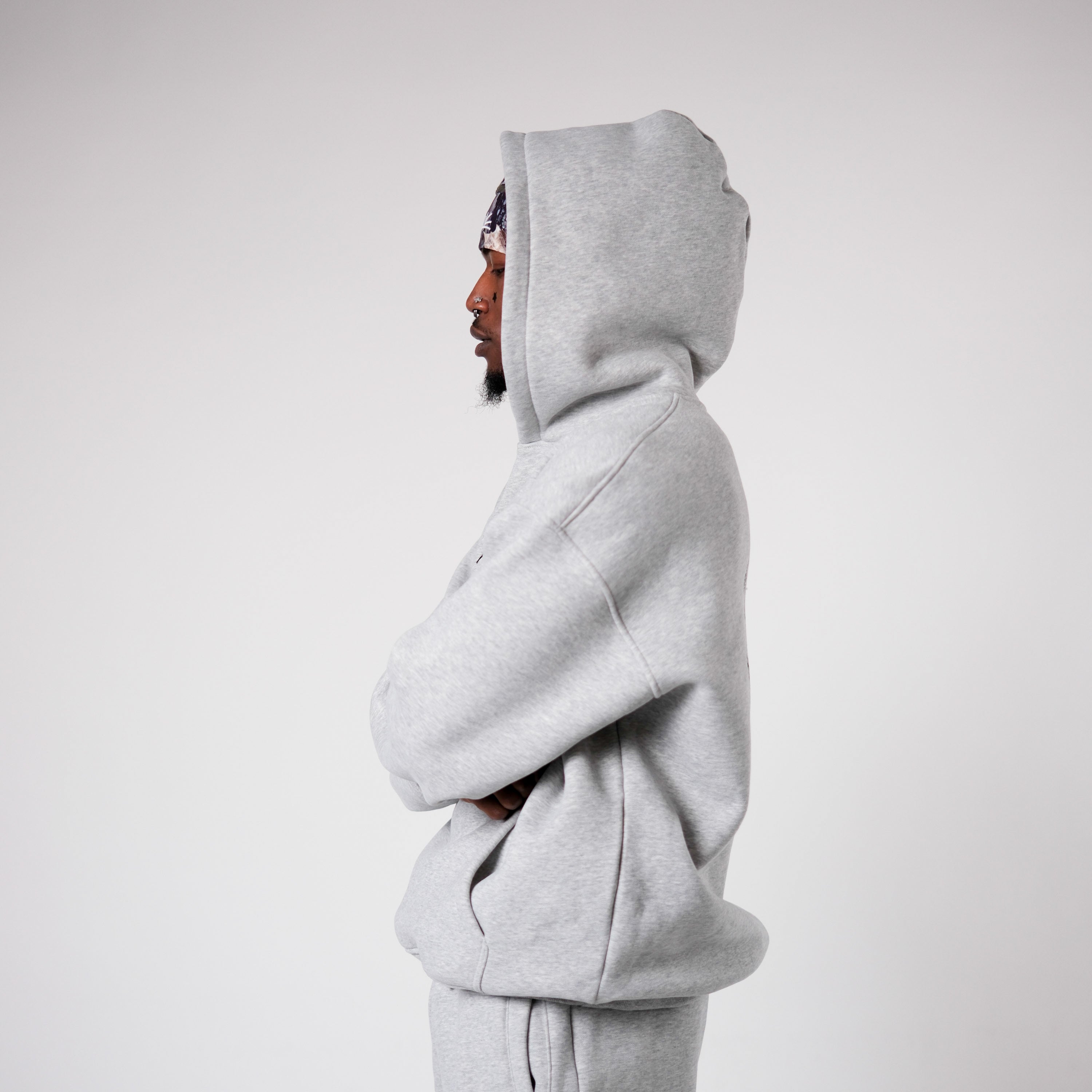 MID COUNT FLEECE OVERSIZED HOODIE GREY