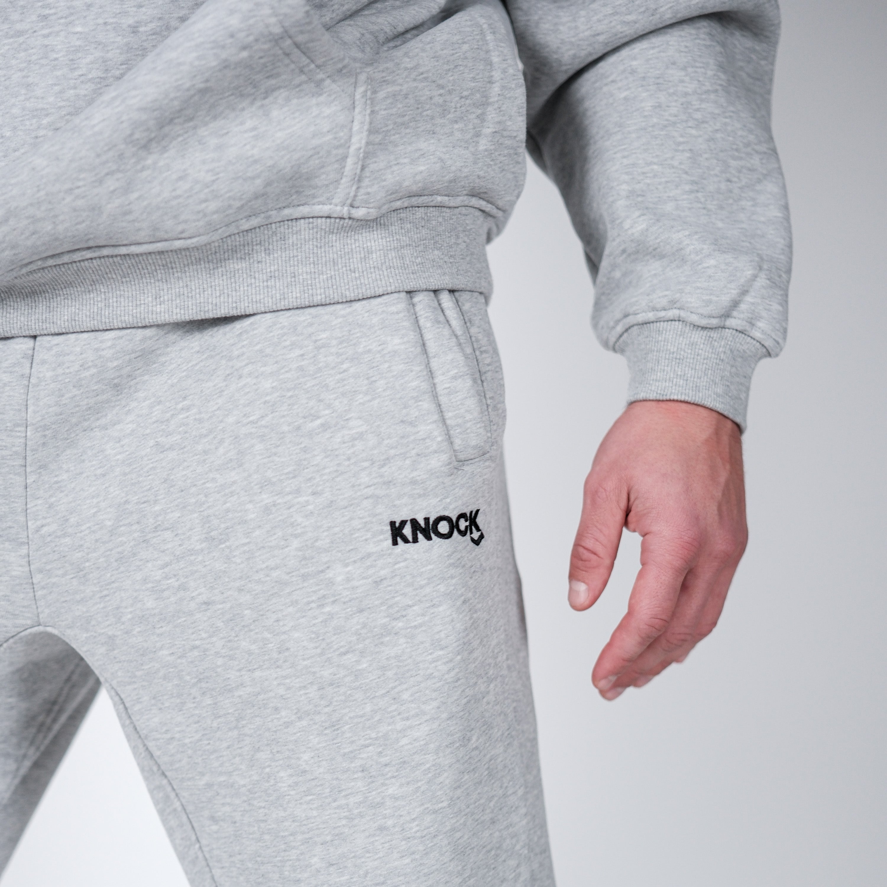 STRAIGHT CUT FLEECE JOGGERS GREY