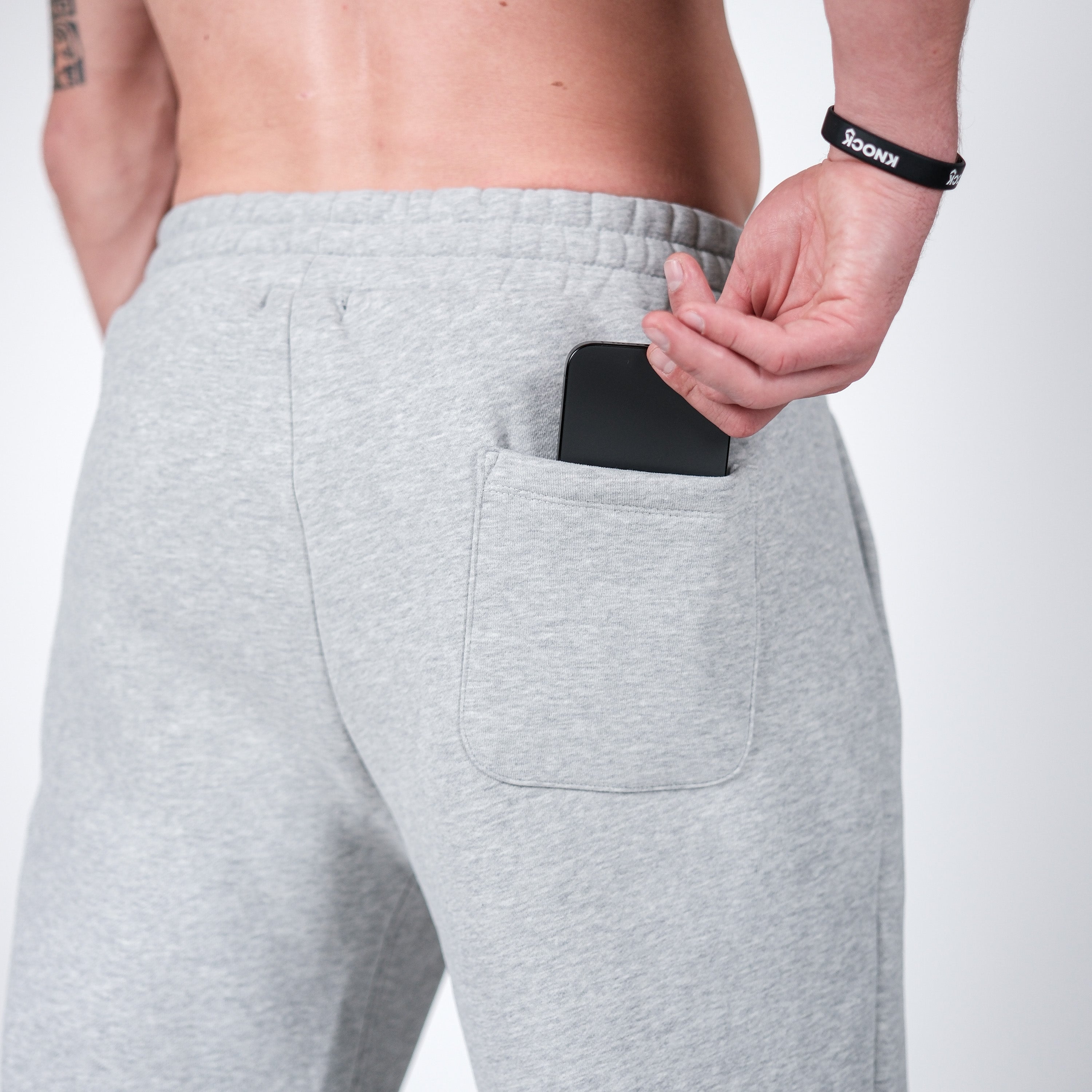 STRAIGHT CUT FLEECE JOGGERS GREY