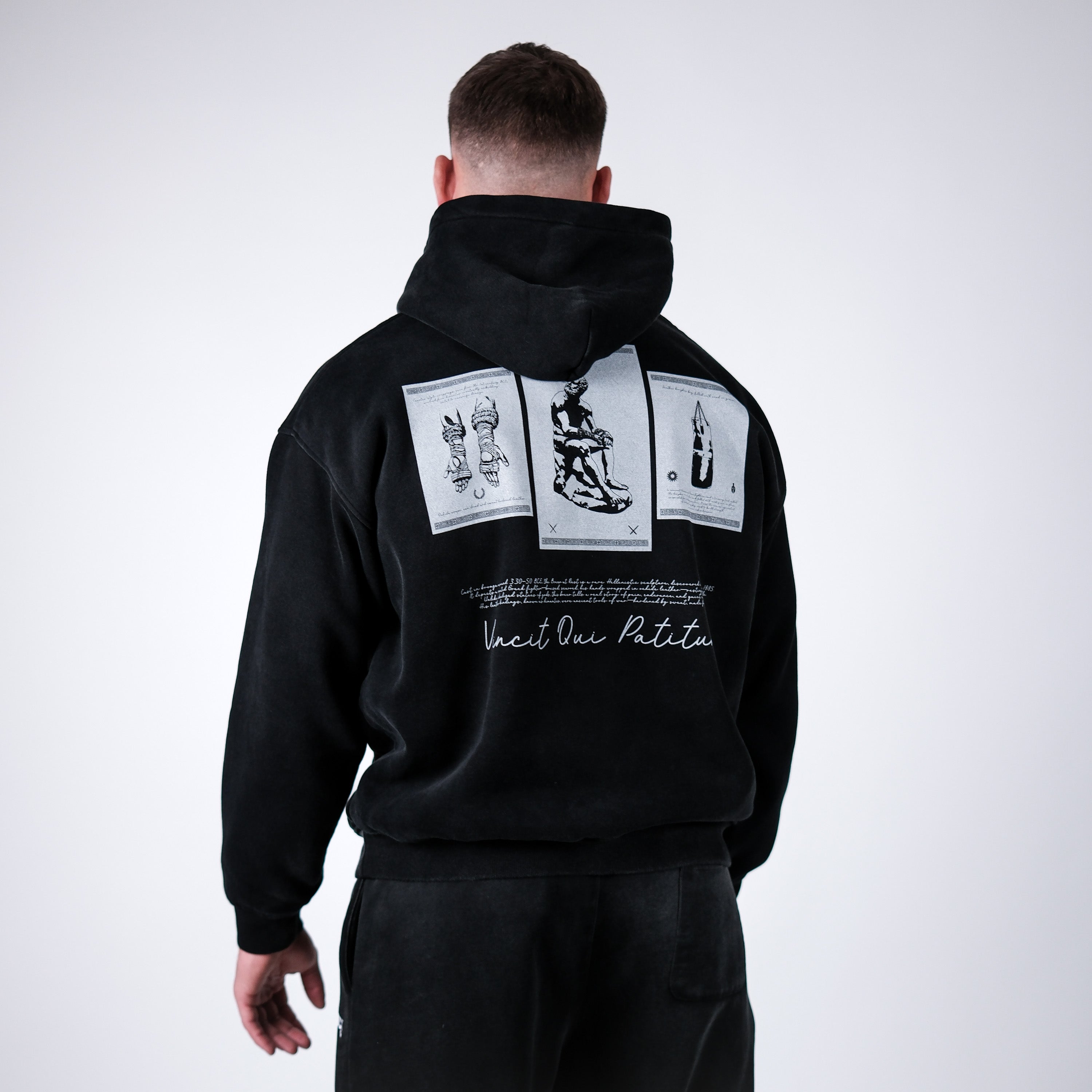 VINCIT QUI PATITUR FADE OVERSIZED HOODIE