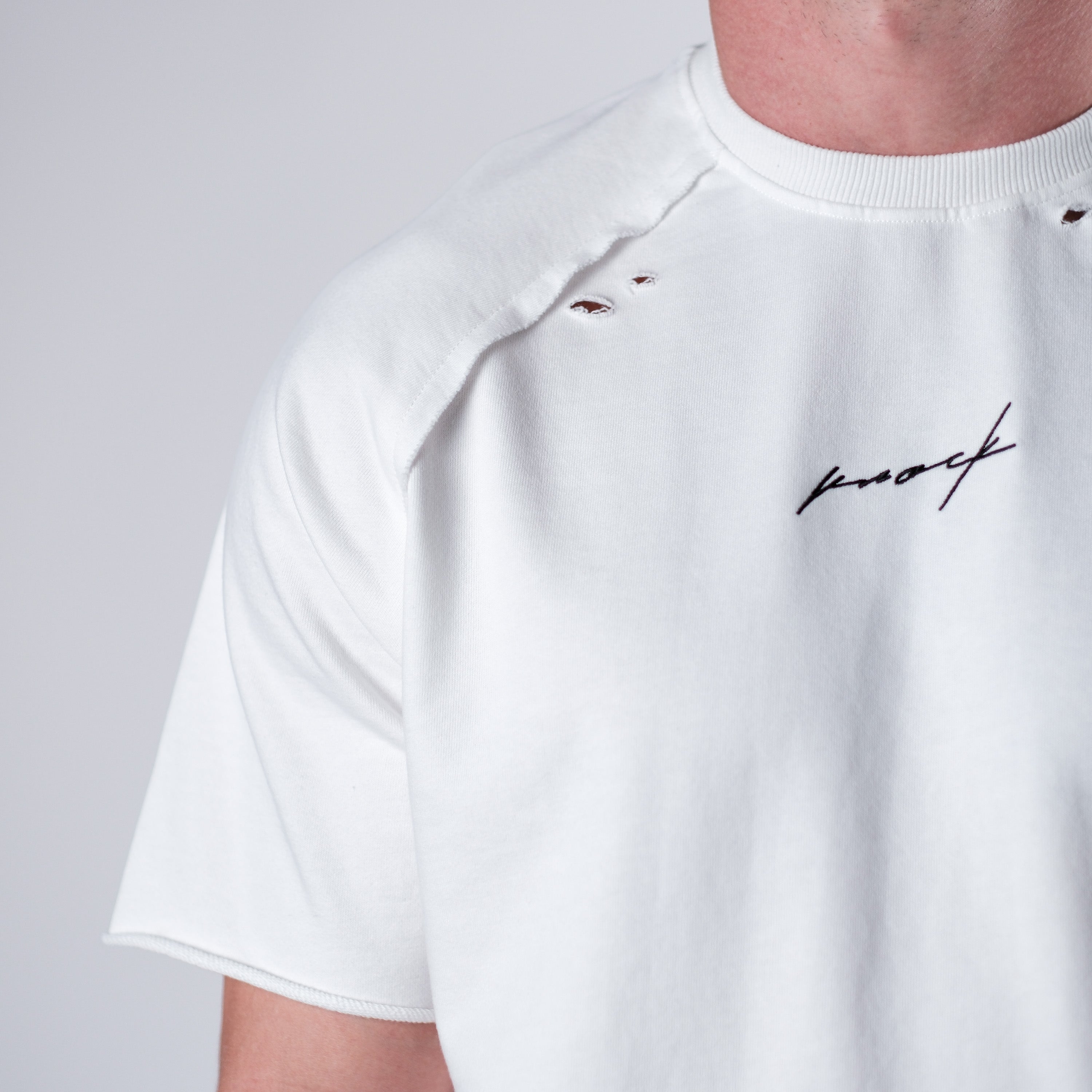 MID COUNT TERRY TEE WHITE