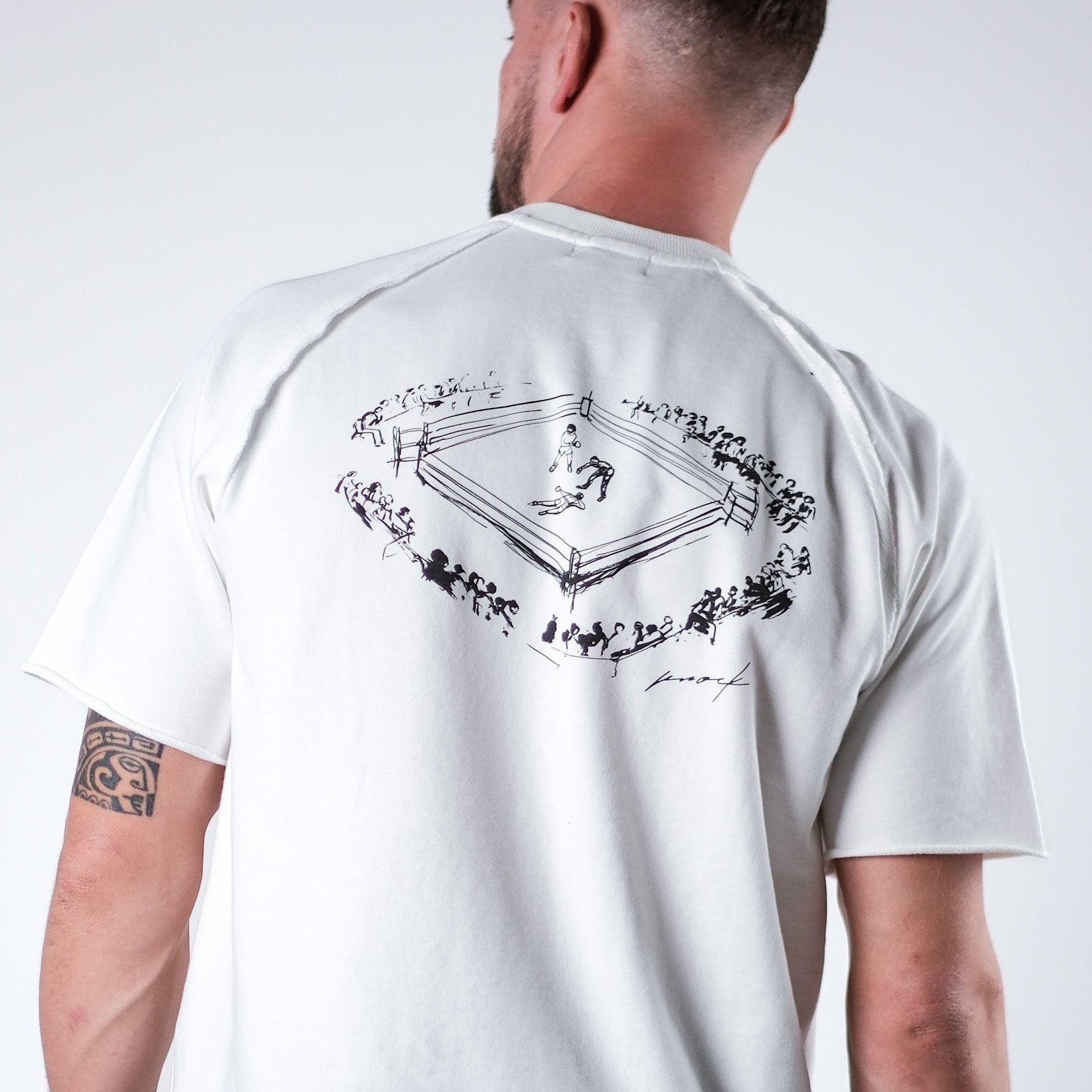 MID COUNT TERRY TEE WHITE