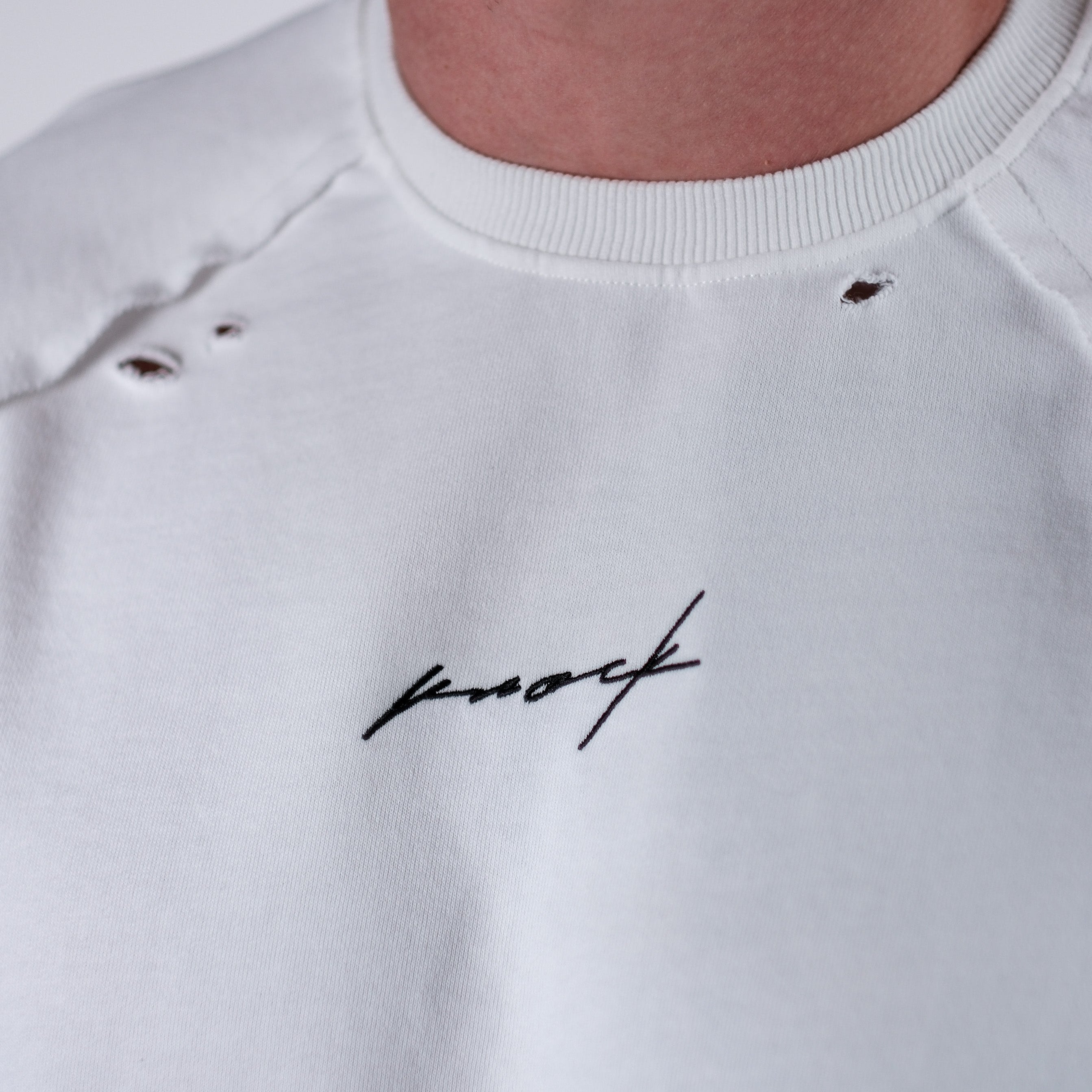 MID COUNT TERRY TEE WHITE