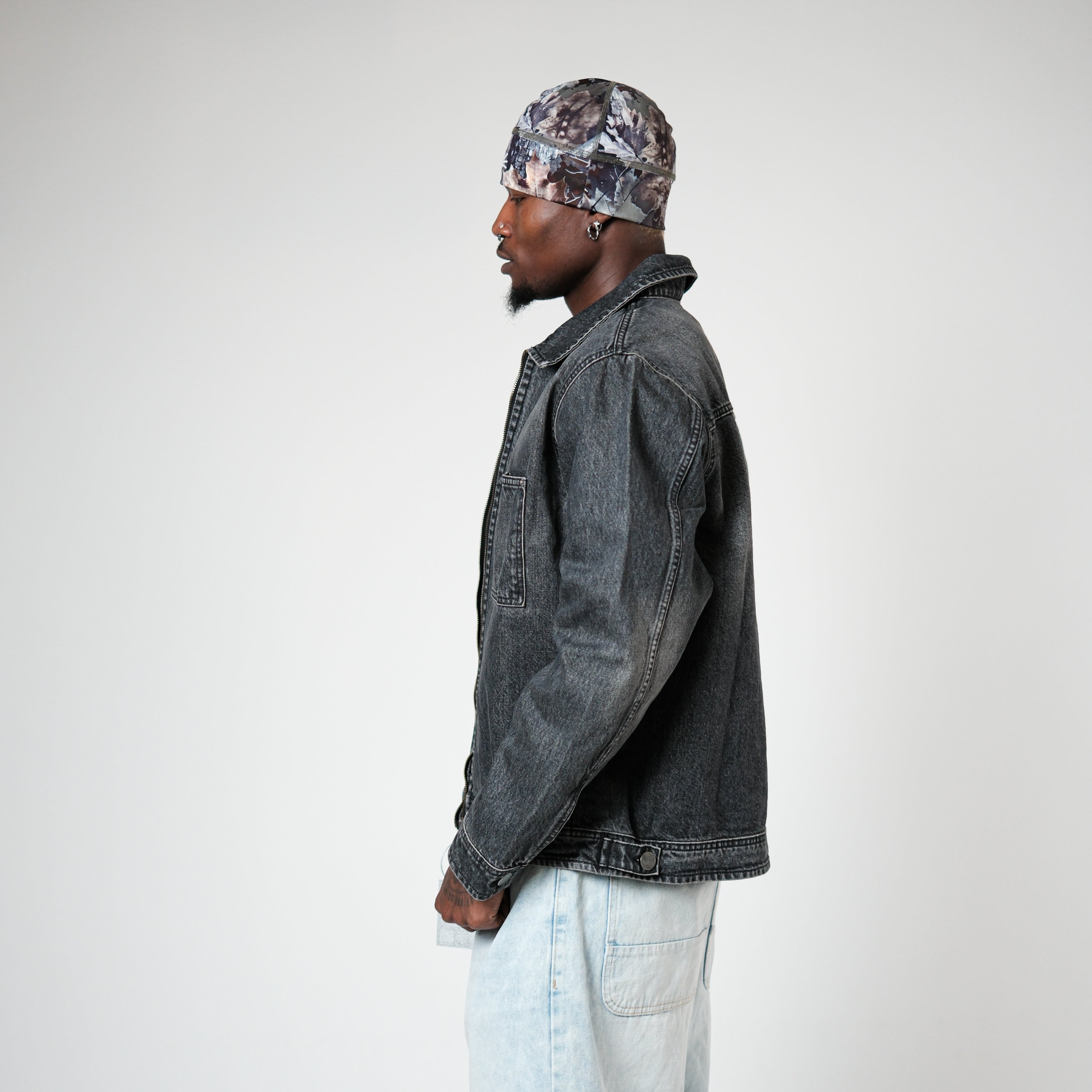 ZIP - UP FADED DENIM JACKET – KNOCK