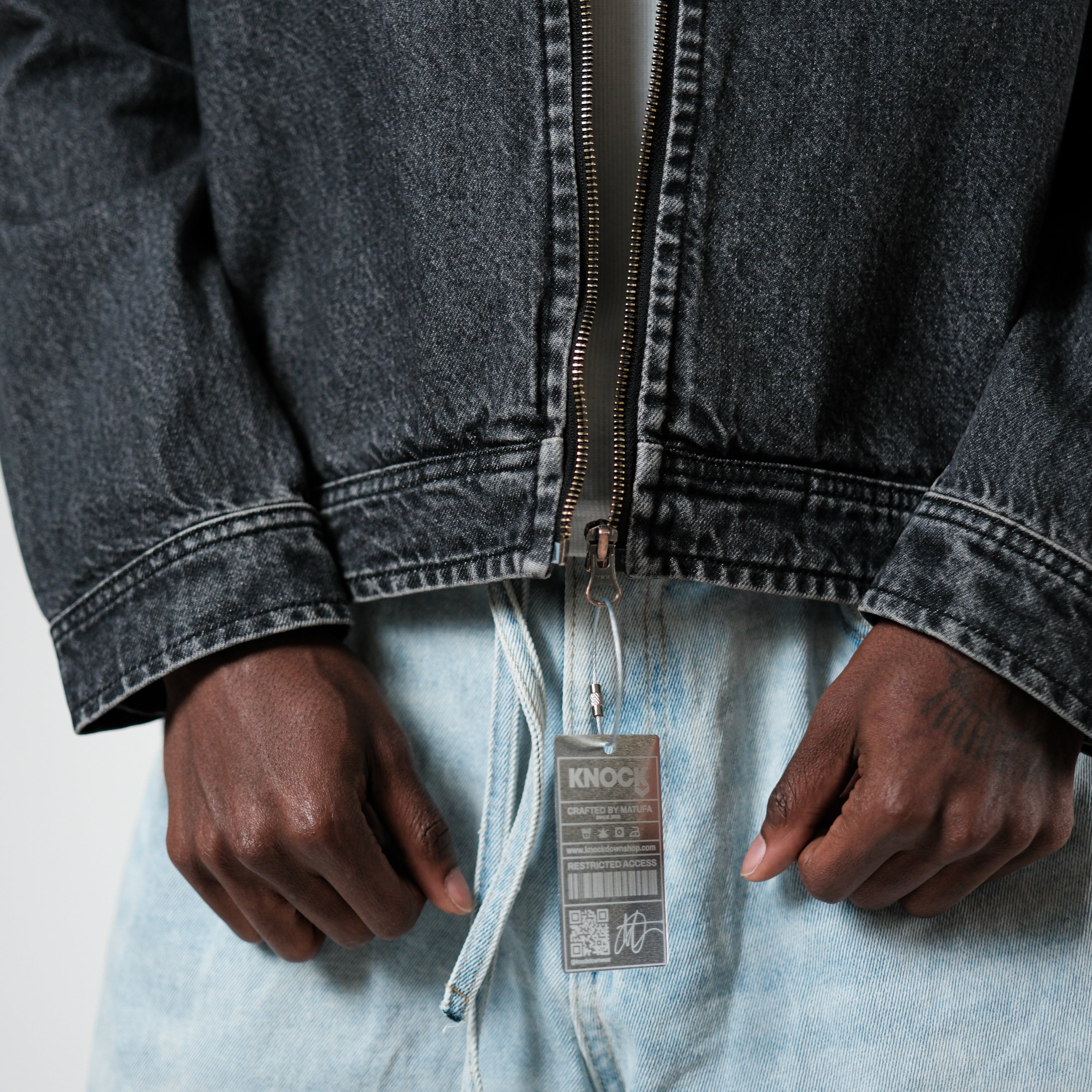 ZIP - UP FADED DENIM JACKET – KNOCK