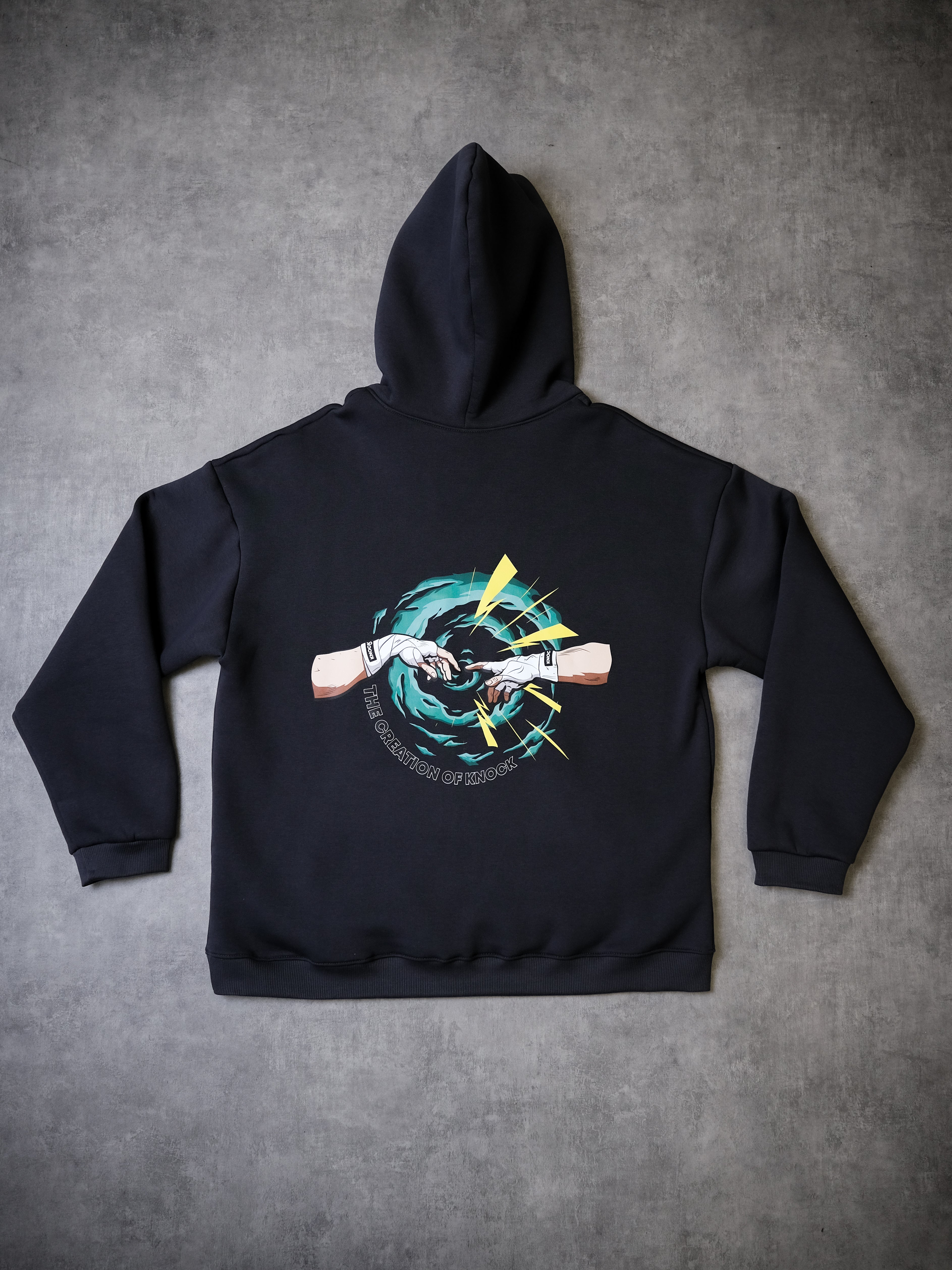 THE CREATION OF KNOCK OVERSIZED HOODIE