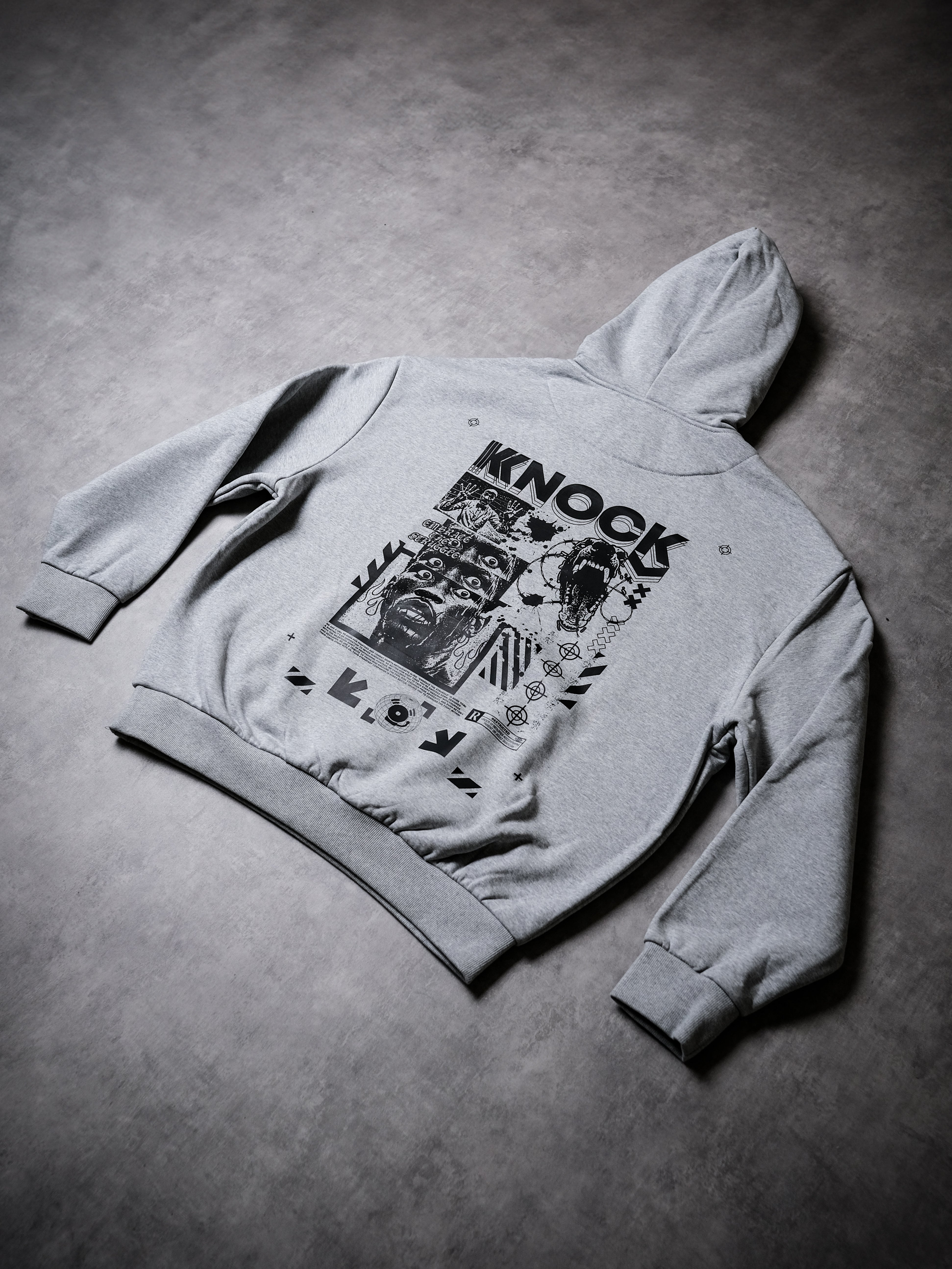 EMBRACE THE STRUGGLE SUPER HEAVY HOODIE GREY