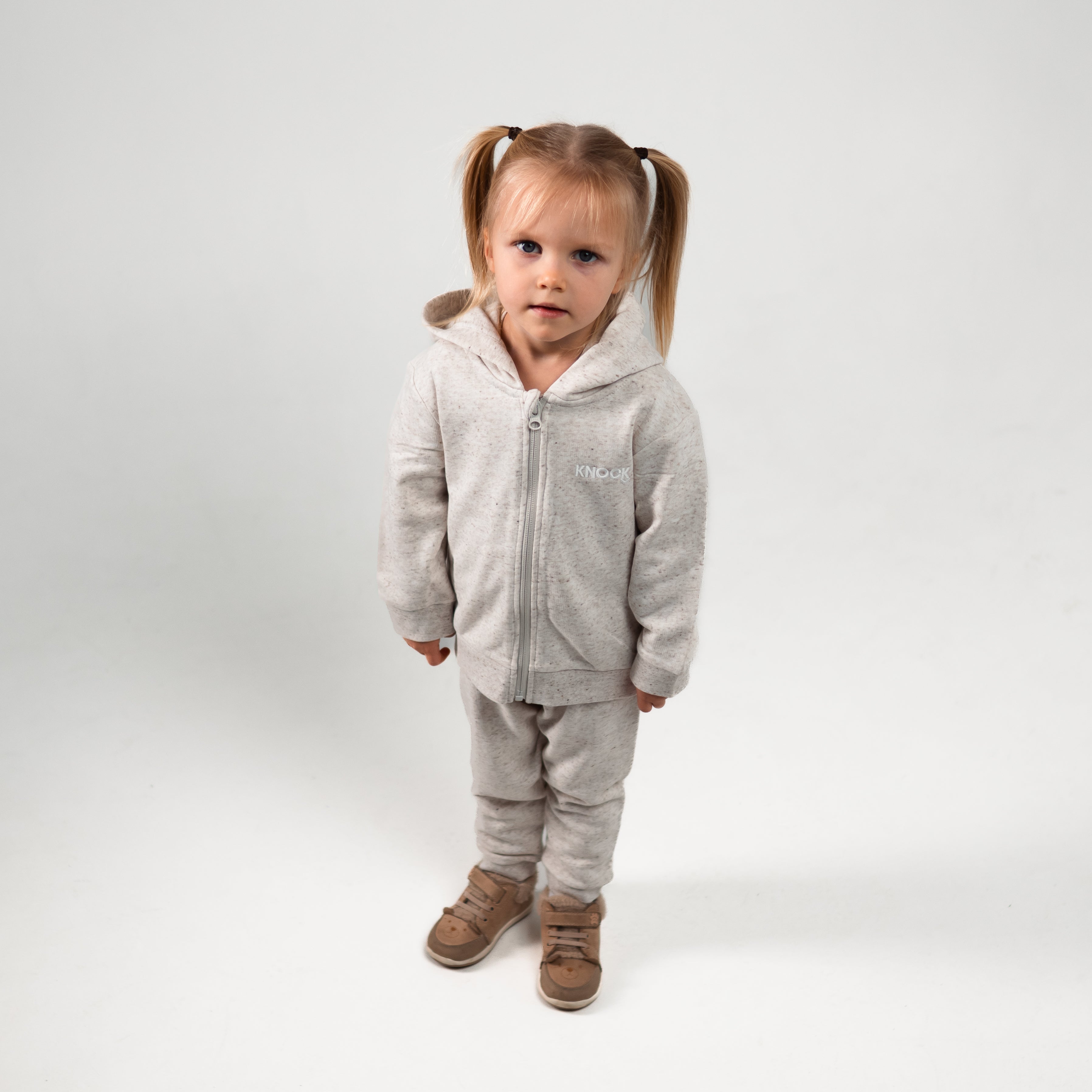 ASTROKNEE ZIP HOODIE BEIGE BABY