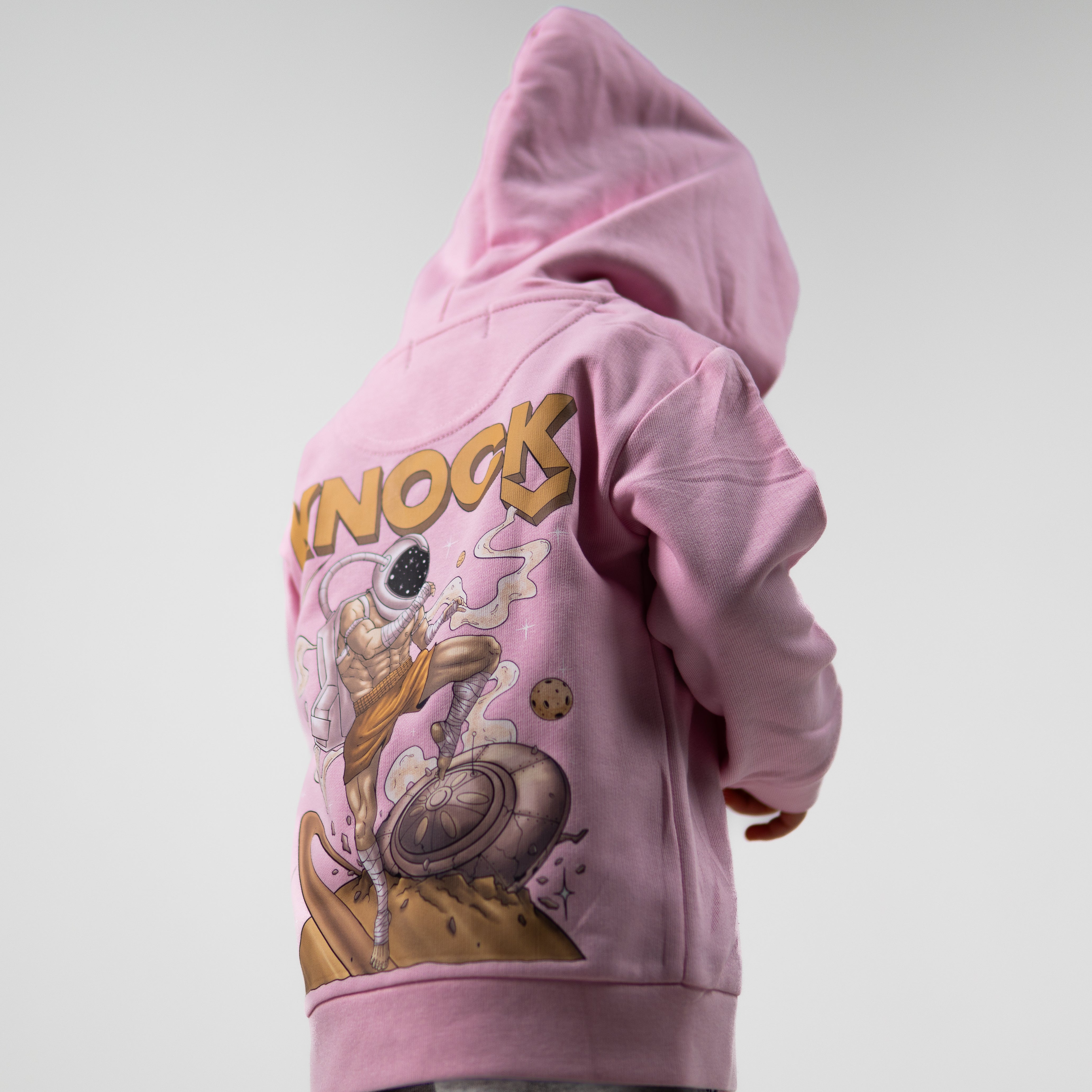ASTROKNEE ZIP HOODIE PINK BABY
