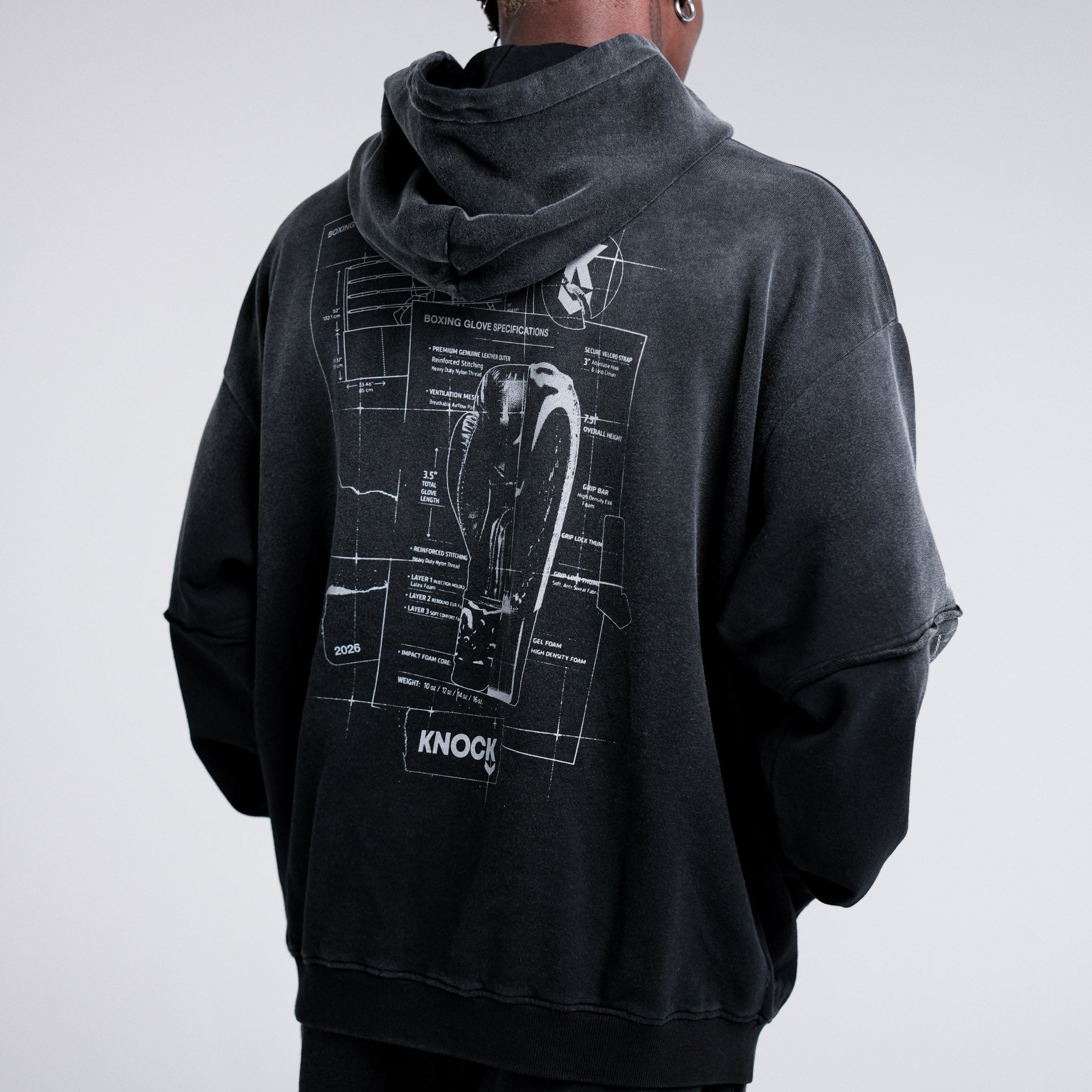 BLUEPRINT TERRY HOODIE VINTAGE BLACK