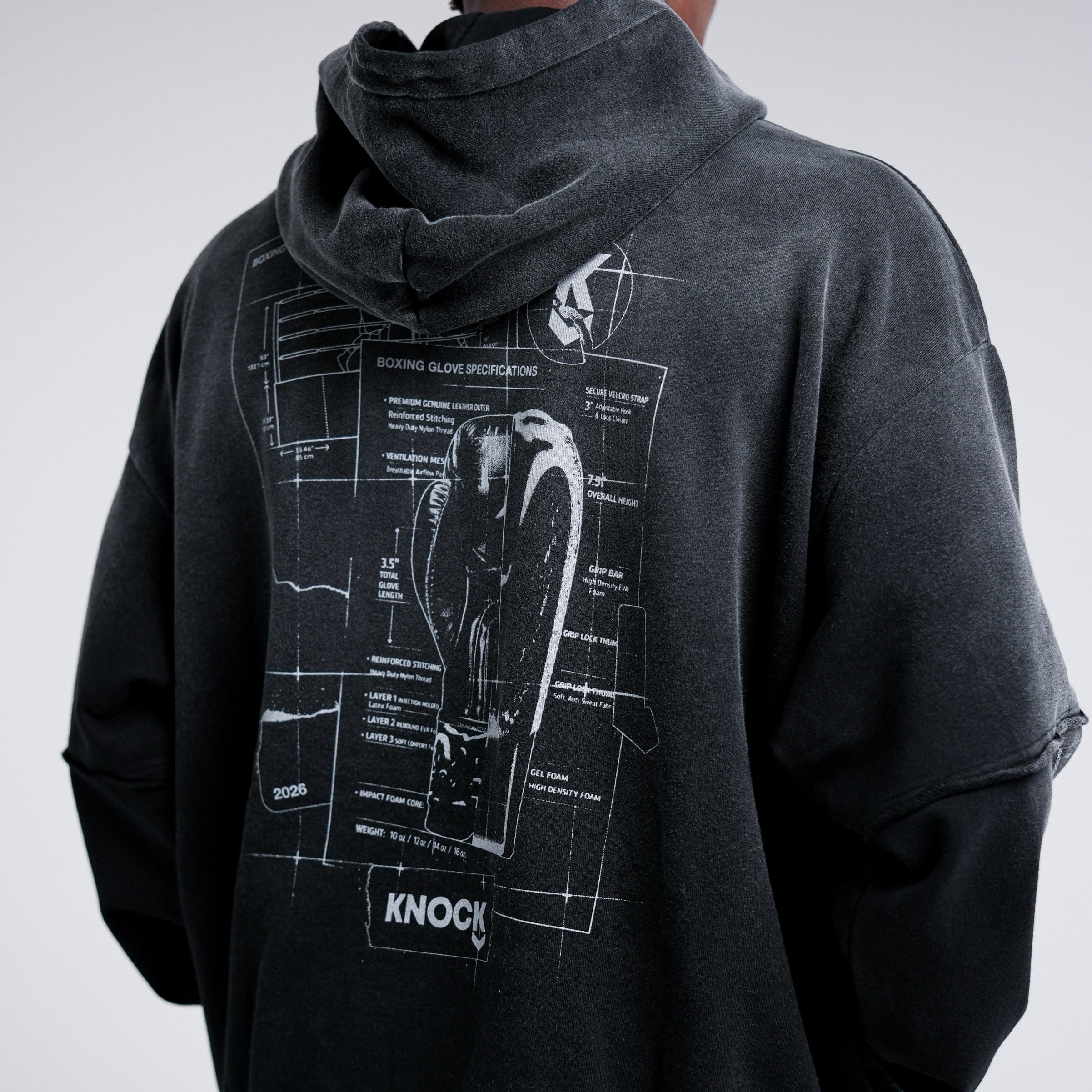 BLUEPRINT TERRY HOODIE VINTAGE BLACK
