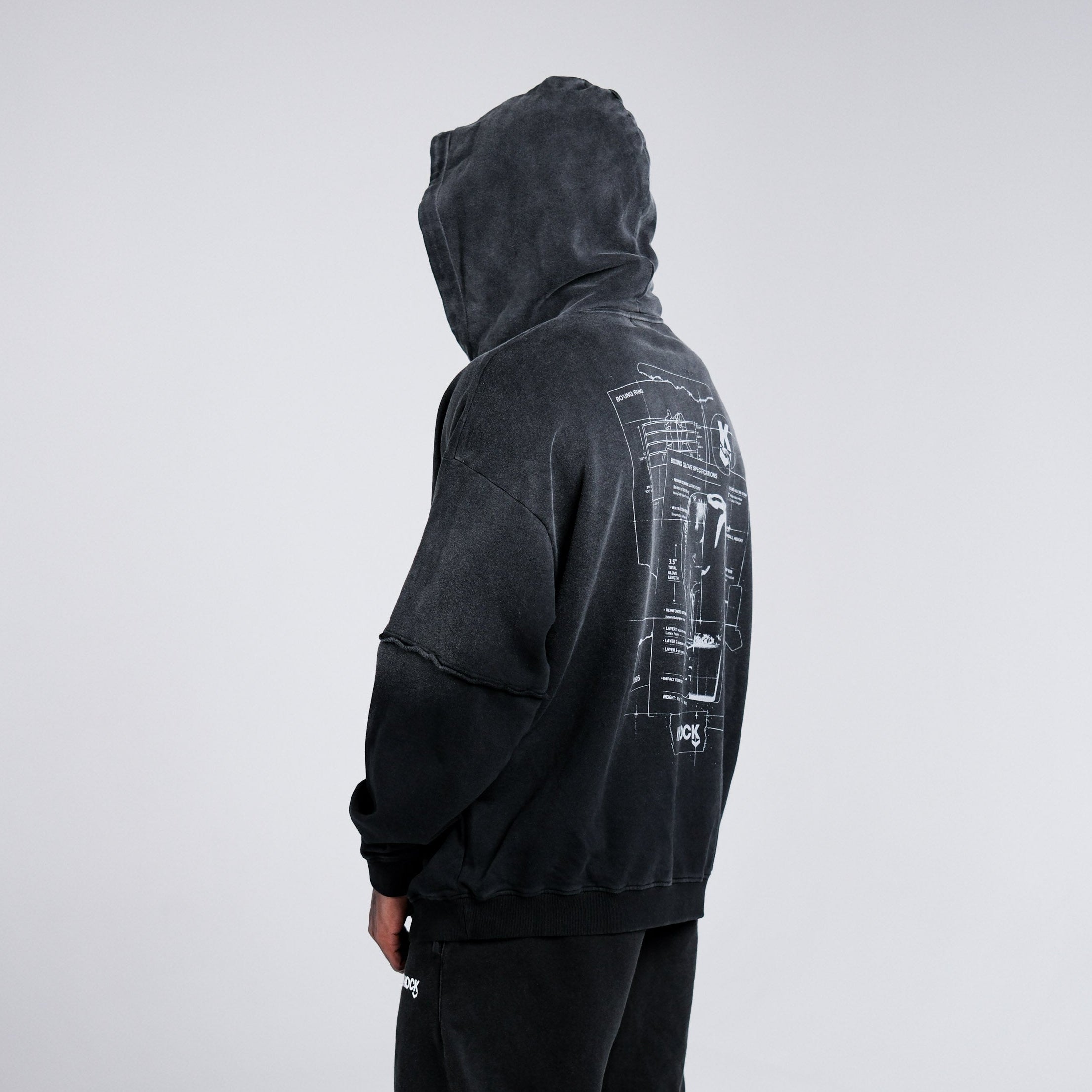 BLUEPRINT TERRY HOODIE VINTAGE BLACK