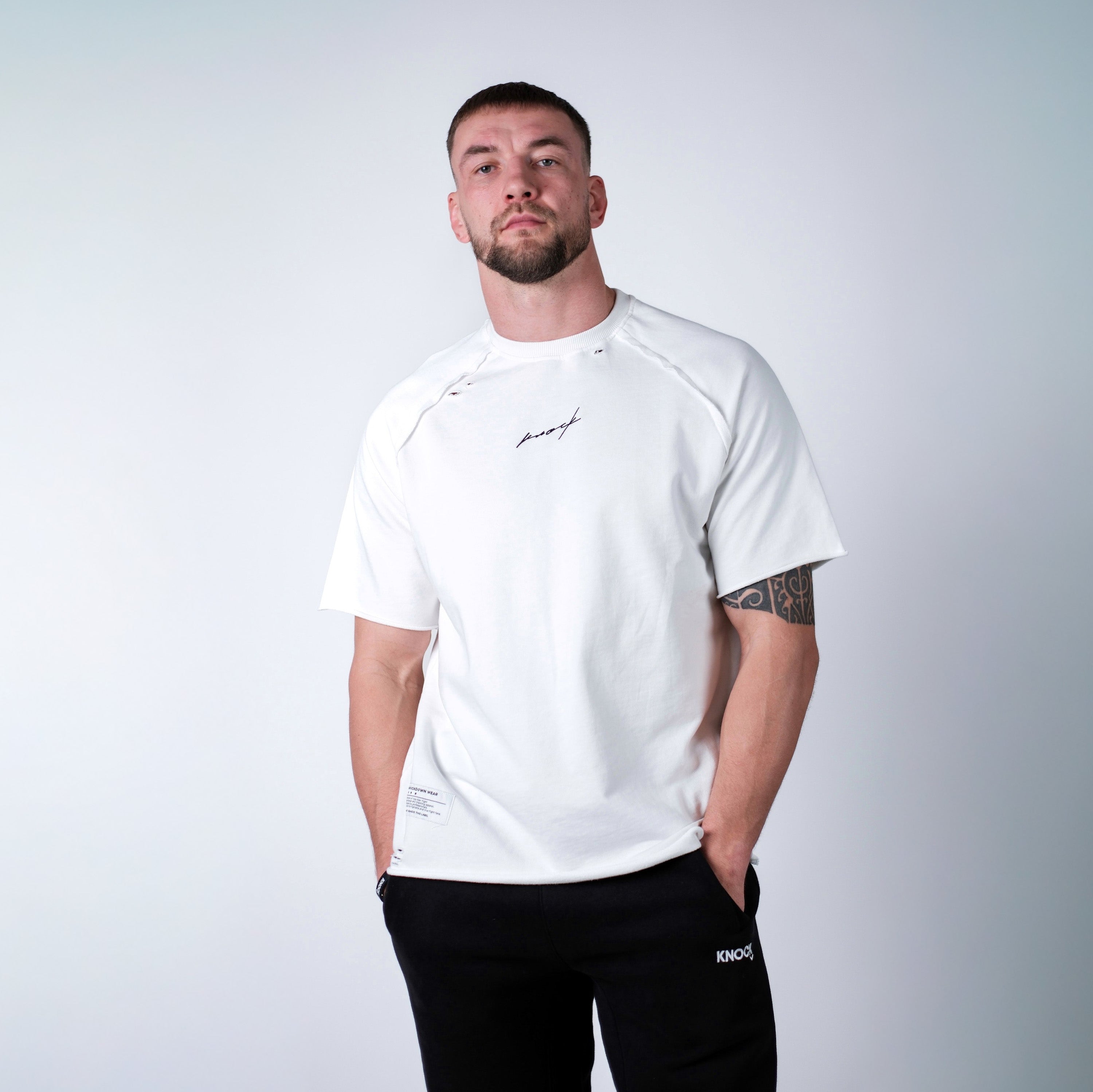 MID COUNT TERRY TEE WHITE