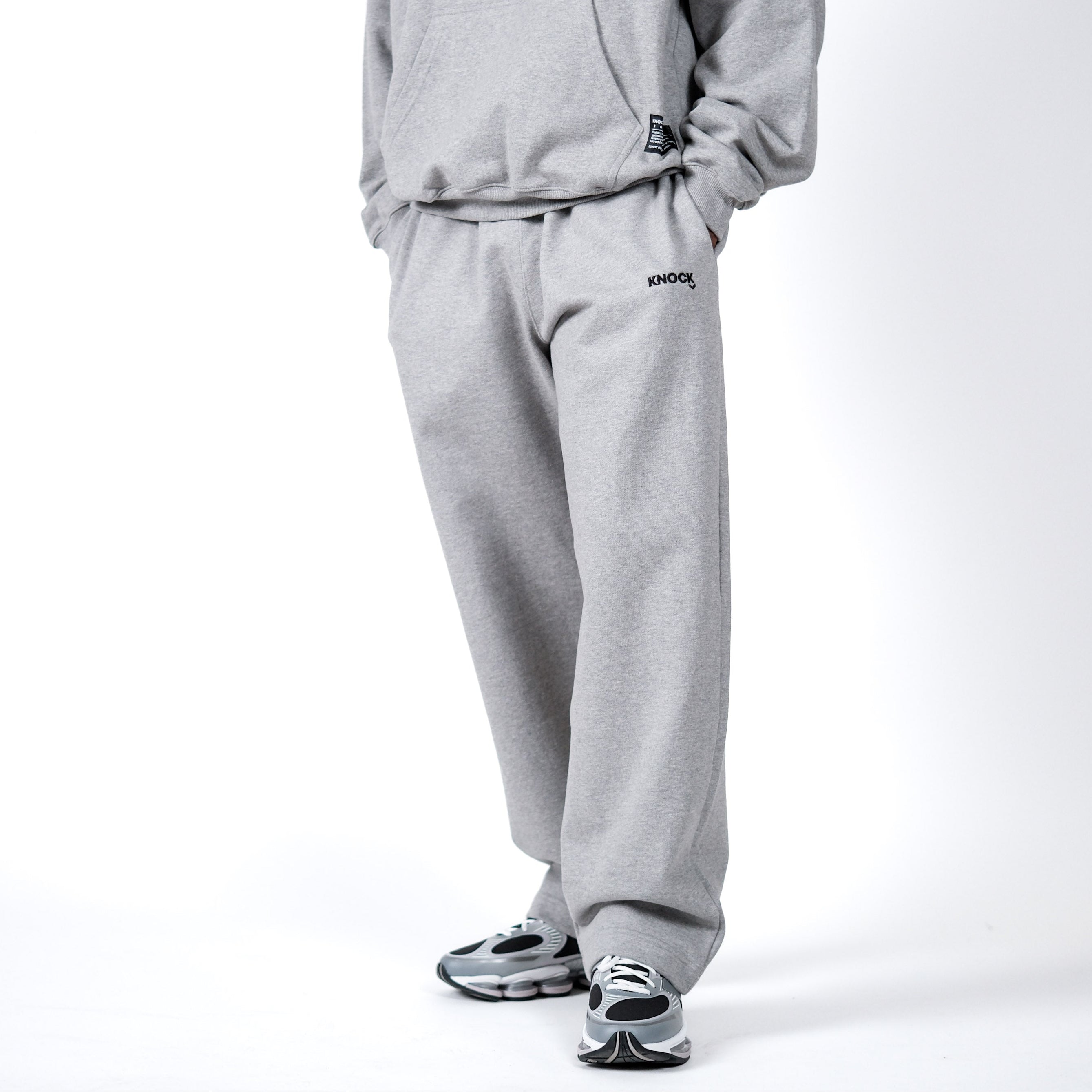 STRAIGHT CUT TERRY JOGGERS GREY