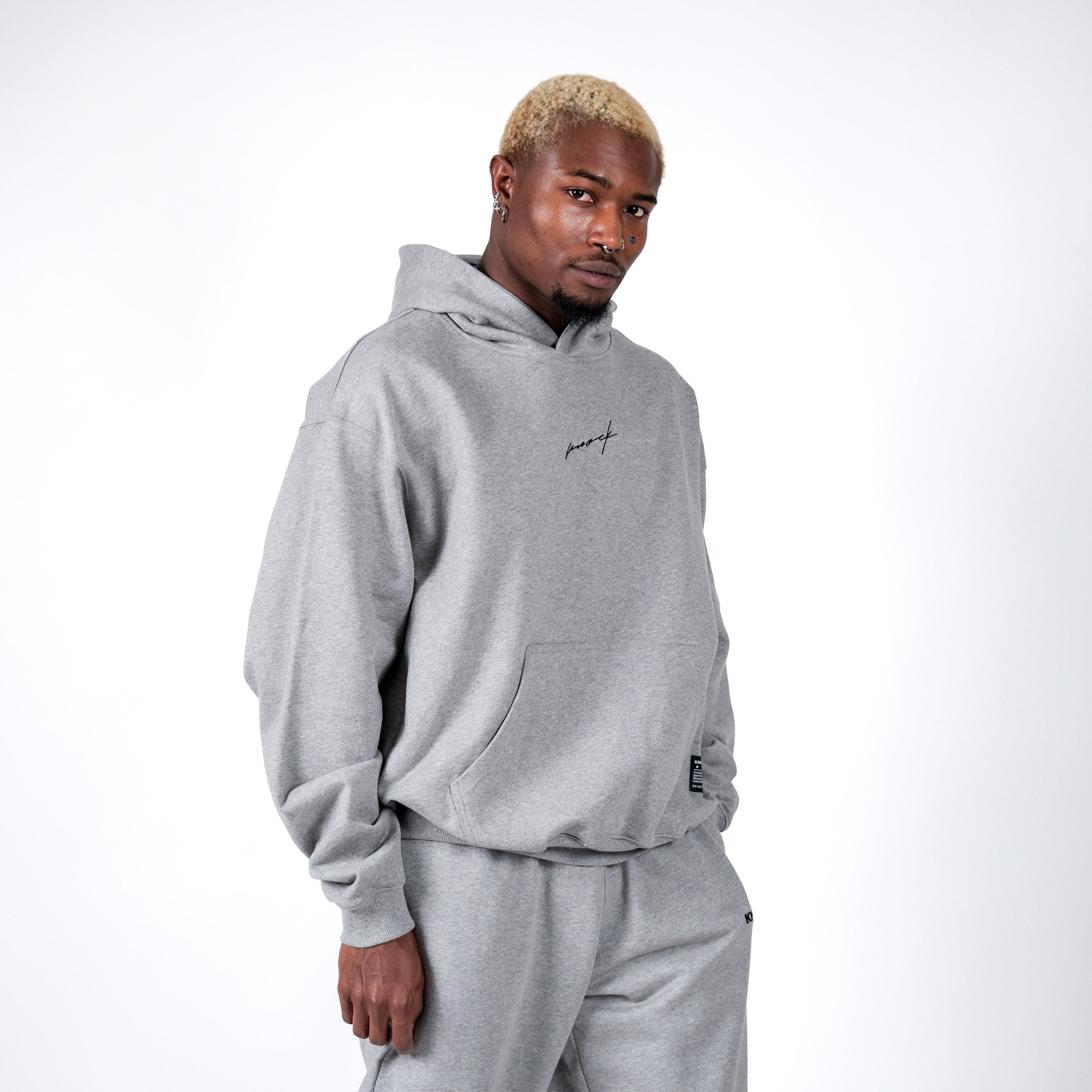 MID COUNT TERRY OVERSIZED HOODIE GREY