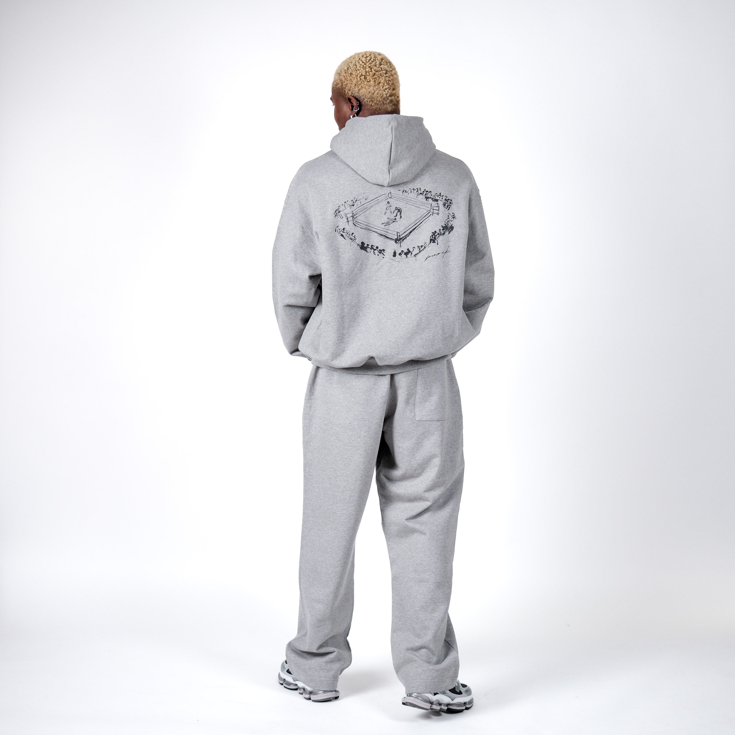 MID COUNT TERRY OVERSIZED HOODIE GREY